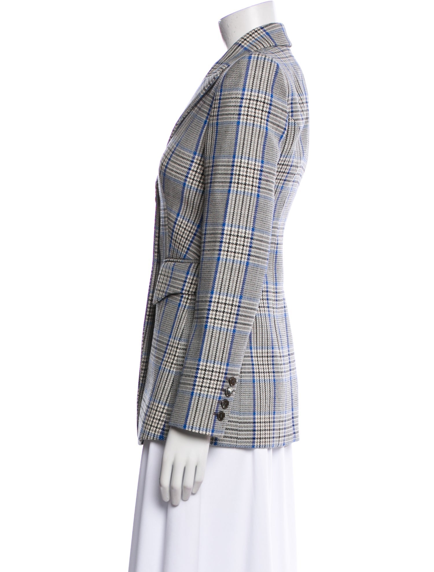 Michael Kors Collection Plaid Print Blazer