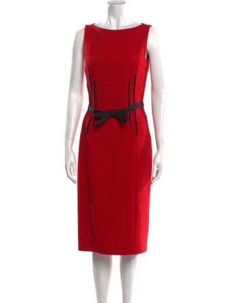 Michael Kors Collection Virgin Wool Midi Length Dress