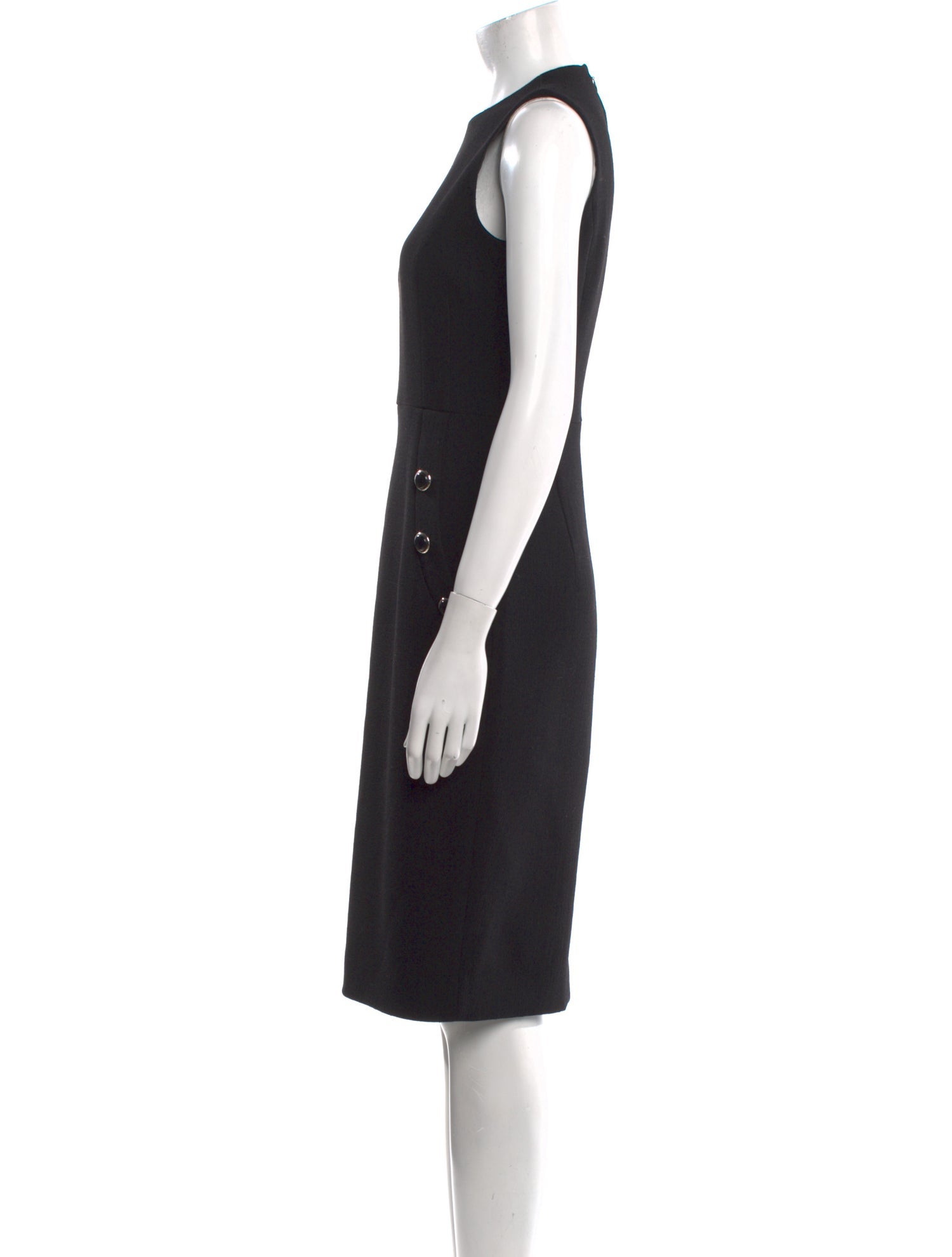 Michael Kors Collection Virgin Wool Midi Length Dress