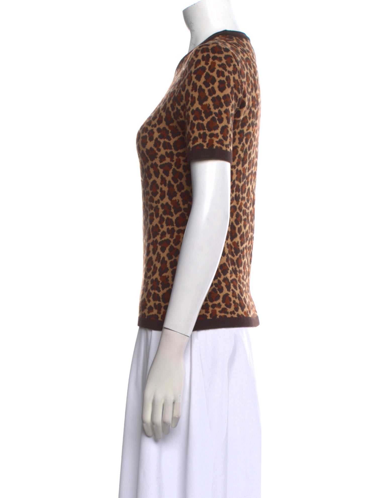 Michael Kors Collection Cashmere Animal Print Sweater