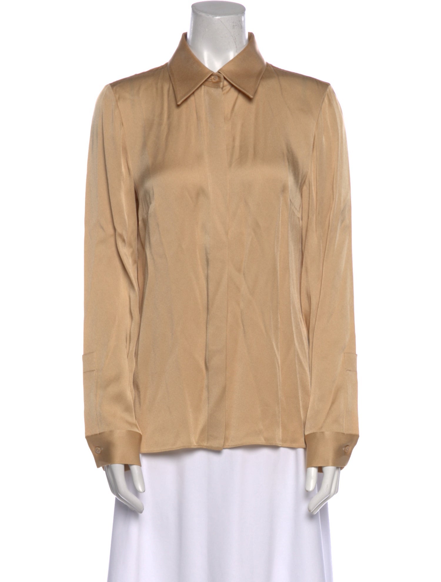 Michael Kors Collection Long Sleeve Button-Up Top