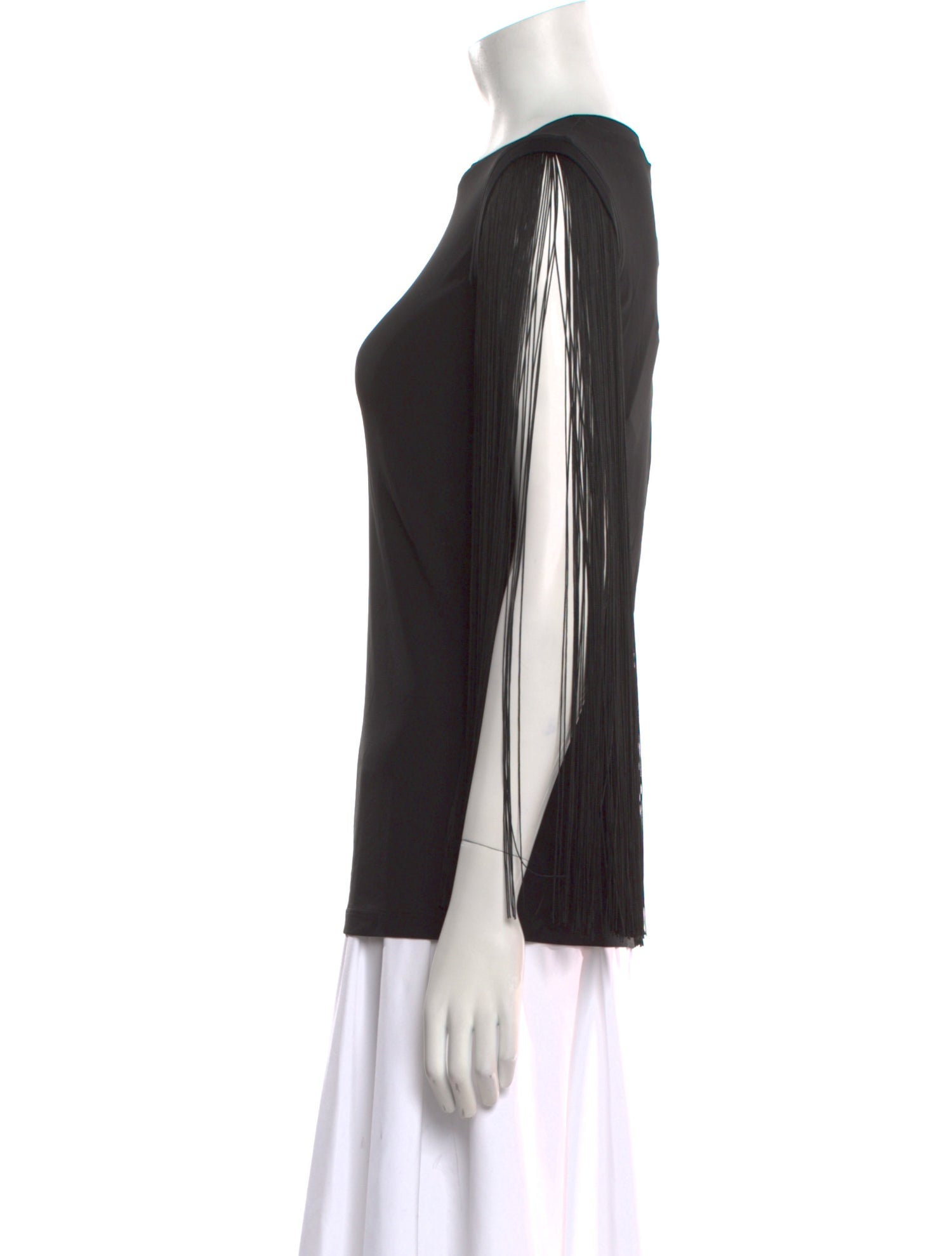 Michael Kors Collection Bateau Neckline Long Sleeve Top