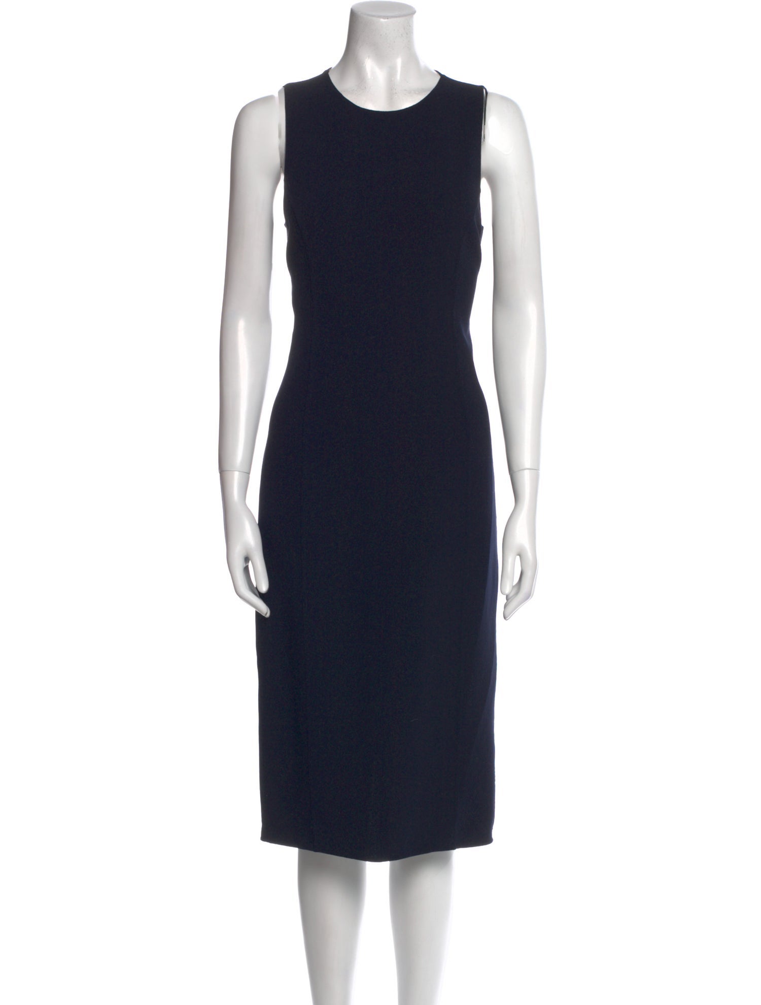 Michael Kors Collection Virgin Wool Midi Length Dress