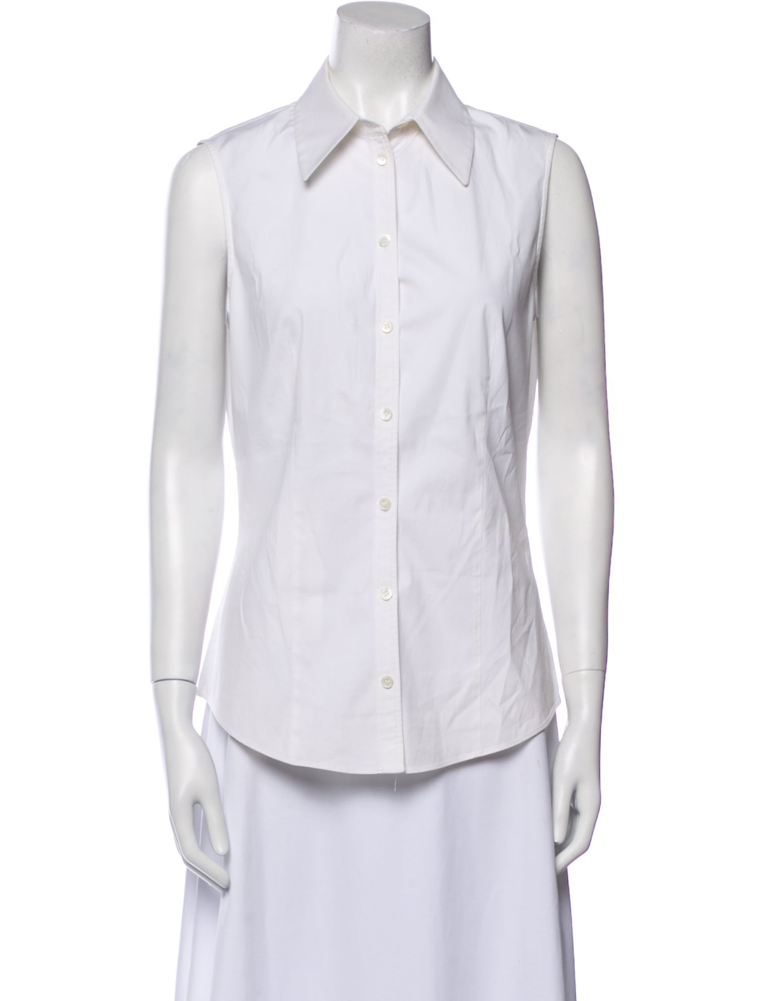 Michael Kors Collection Sleeveless Button-Up Top