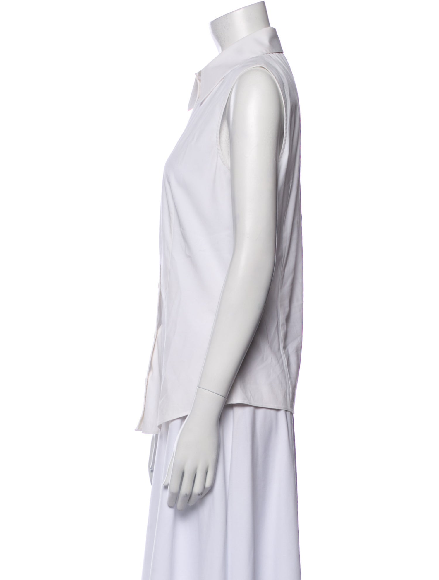 Michael Kors Collection Sleeveless Button-Up Top