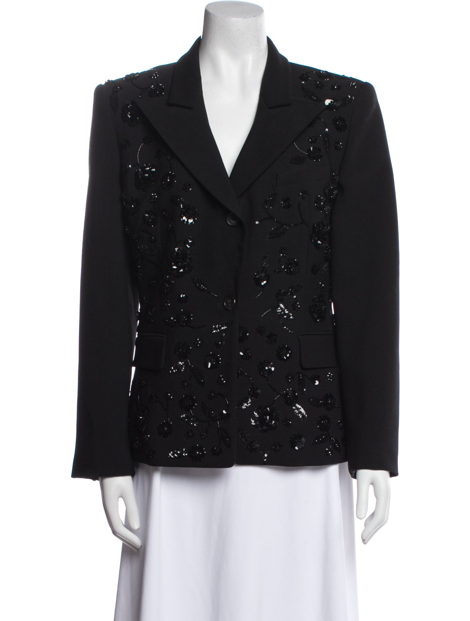 Michael Kors Collection Virgin Wool Printed Blazer