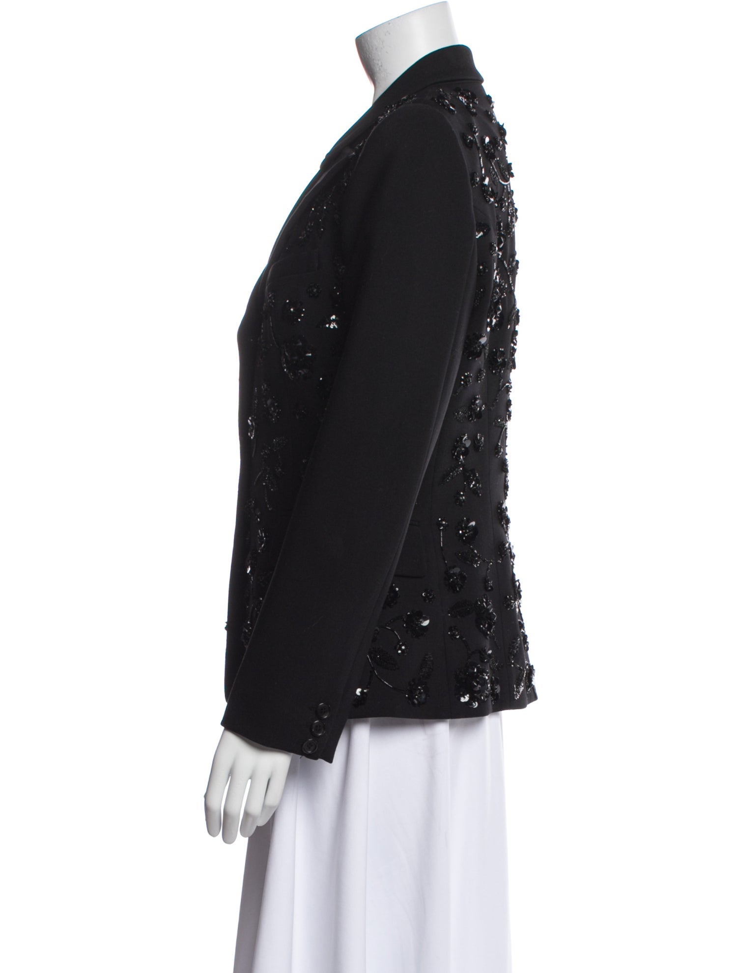 Michael Kors Collection Virgin Wool Printed Blazer