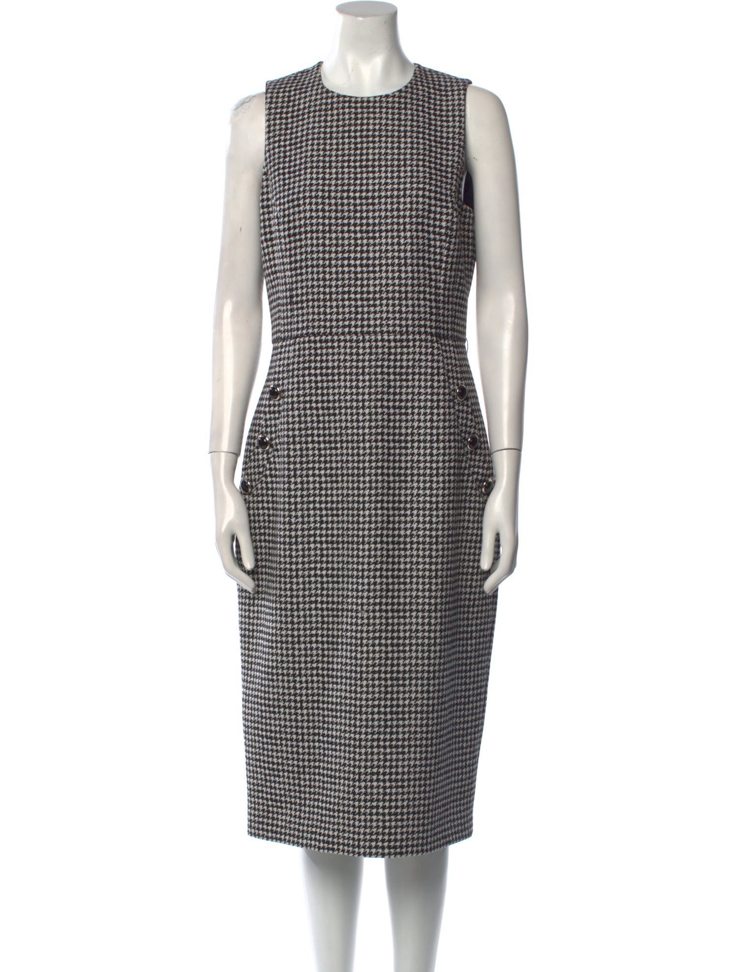 Michael Kors Collection Virgin Wool Midi Length Dress