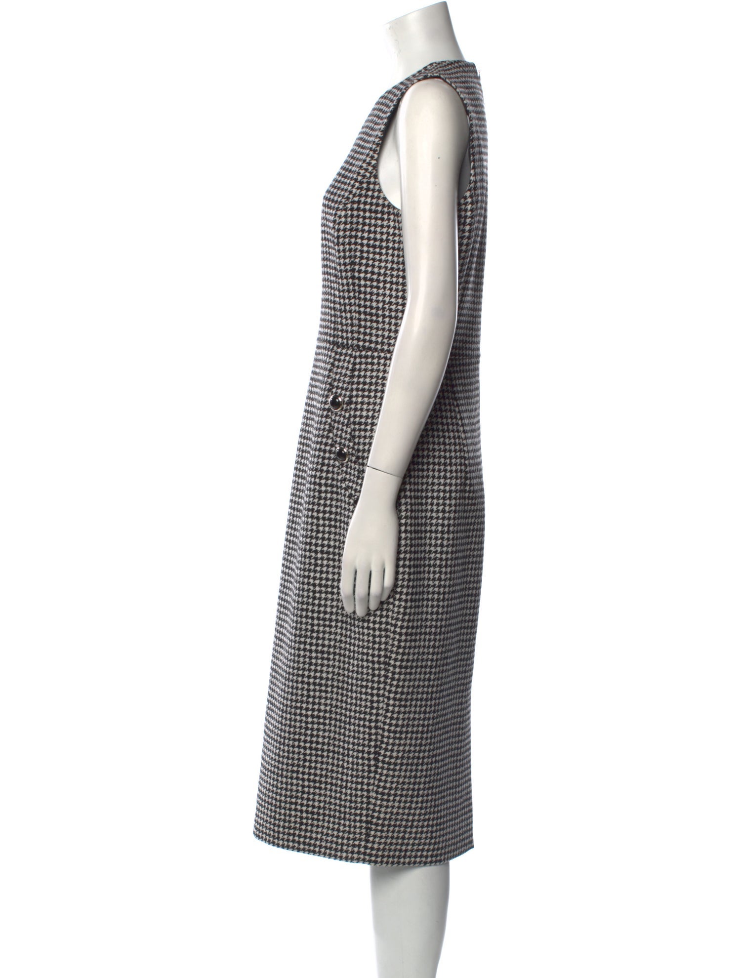 Michael Kors Collection Virgin Wool Midi Length Dress