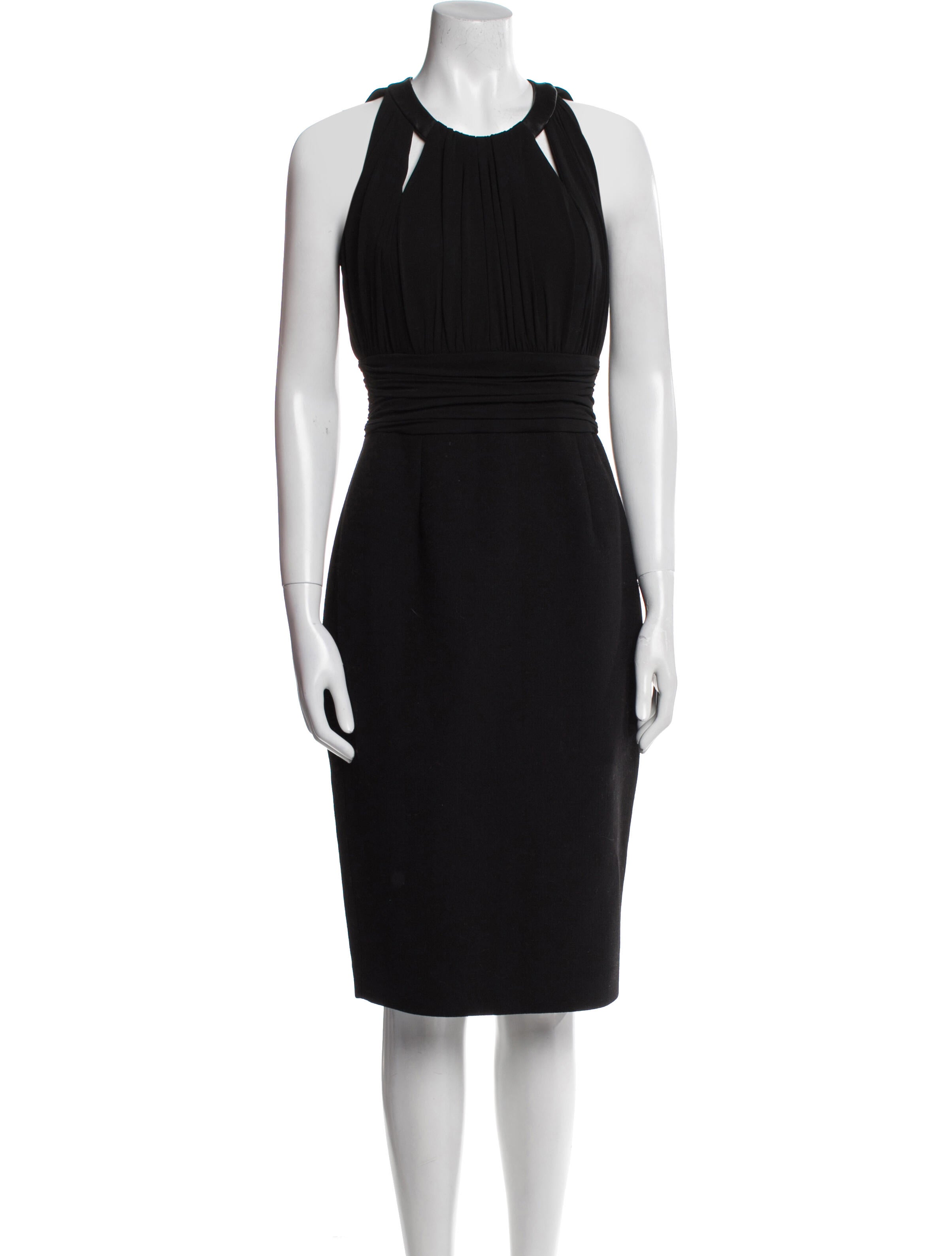 Michael Kors Collection Virgin Wool Midi Length Dress