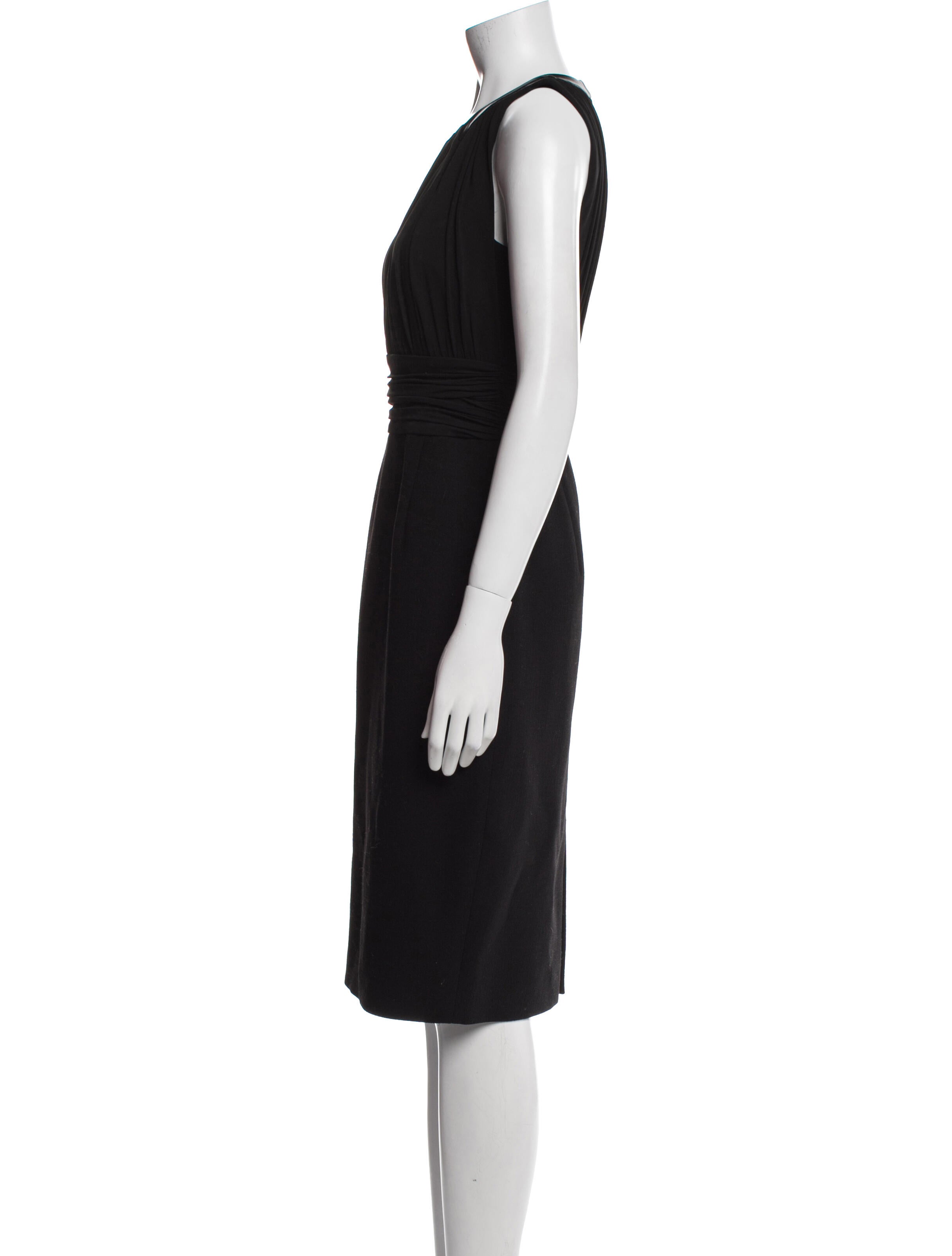 Michael Kors Collection Virgin Wool Midi Length Dress