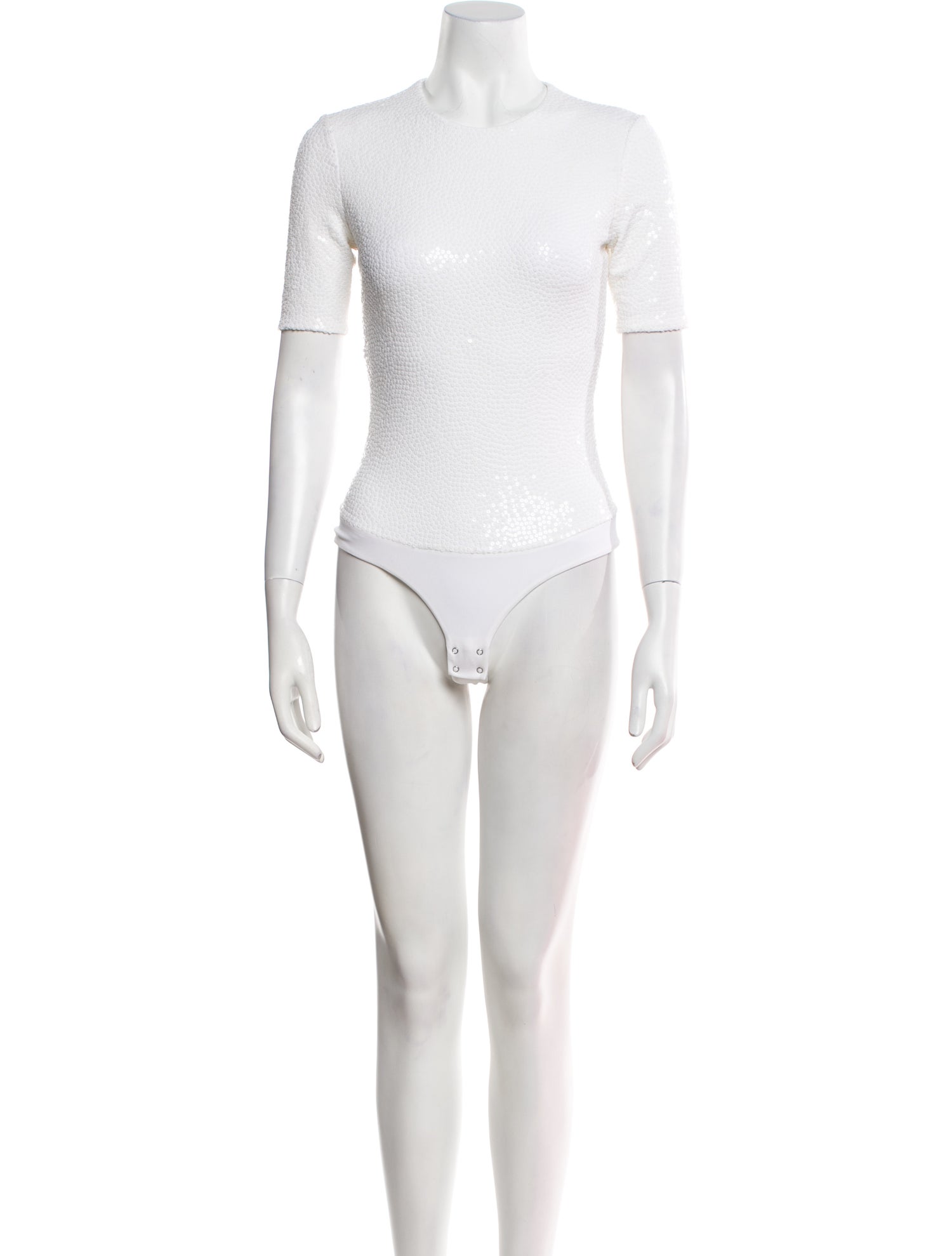 Michael Kors Collection Sequin Crew Neck Bodysuit