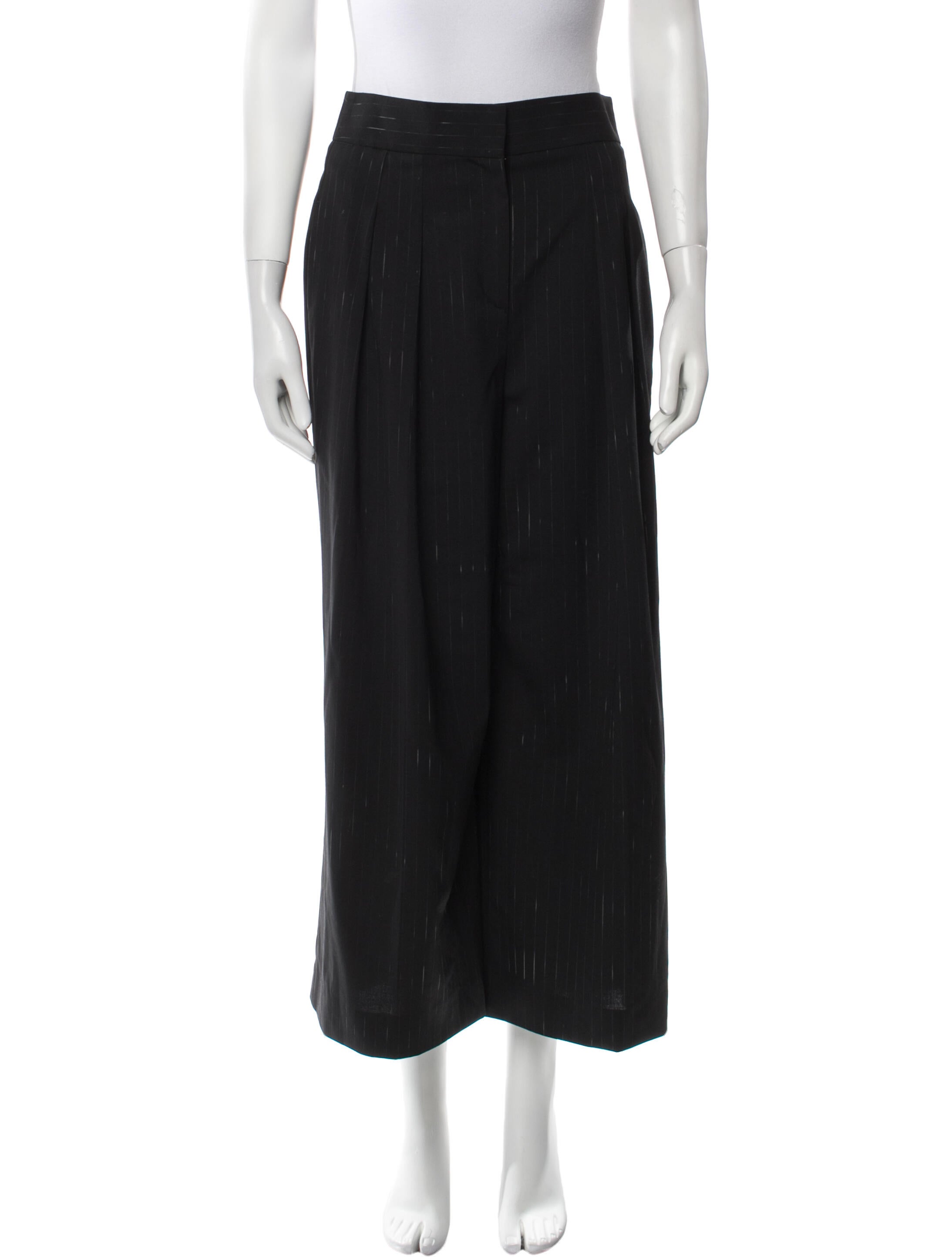 Michael Kors Collection Virgin Wool Wide Leg Pants