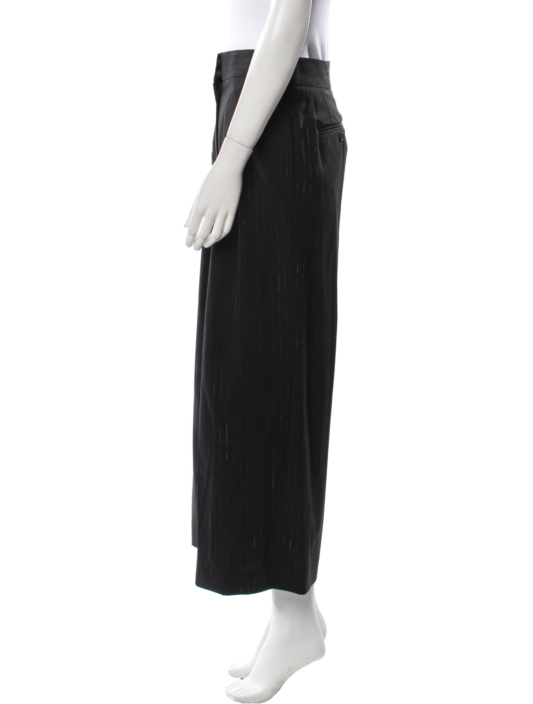 Michael Kors Collection Virgin Wool Wide Leg Pants
