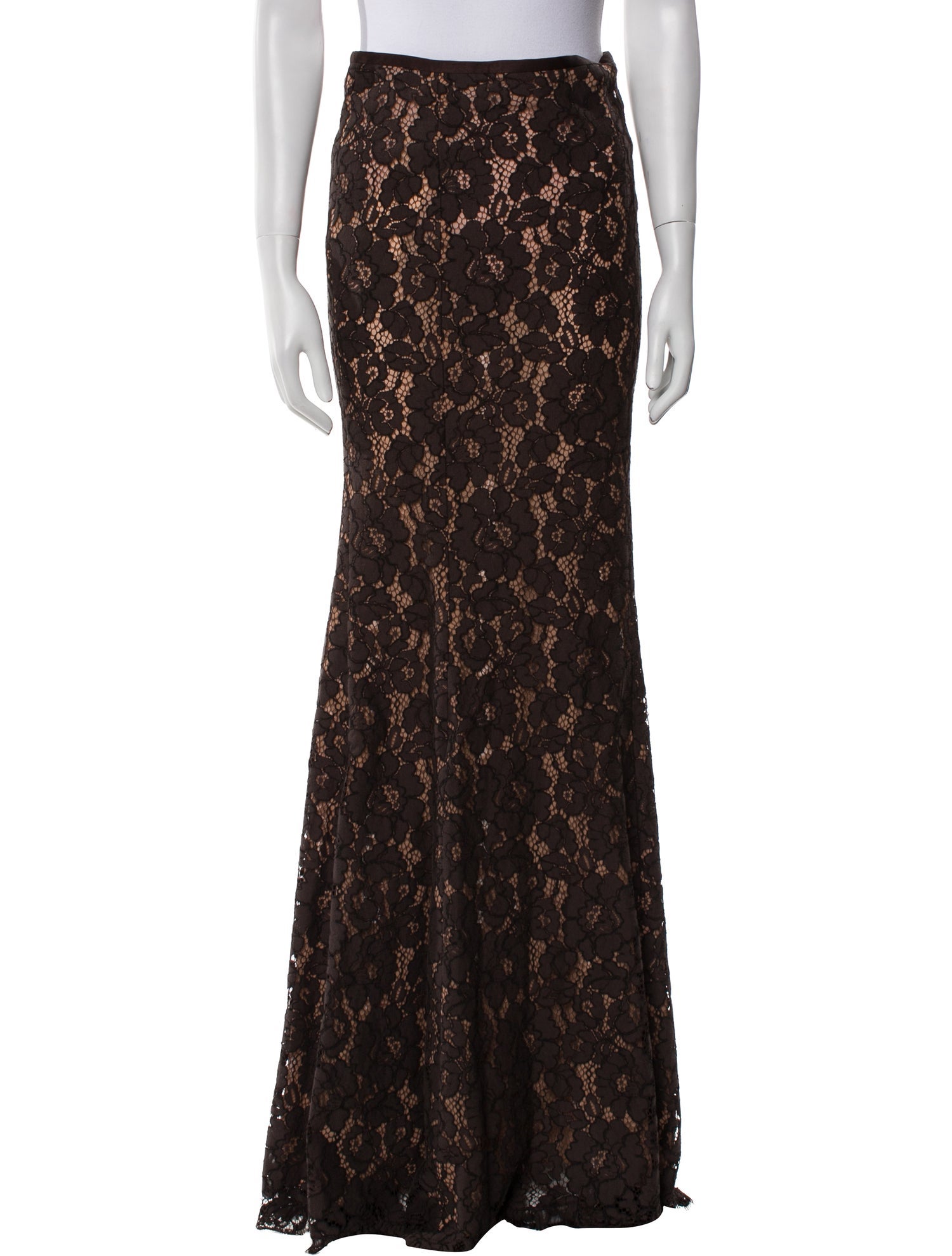 Michael Kors Collection Lace Pattern Long Skirt