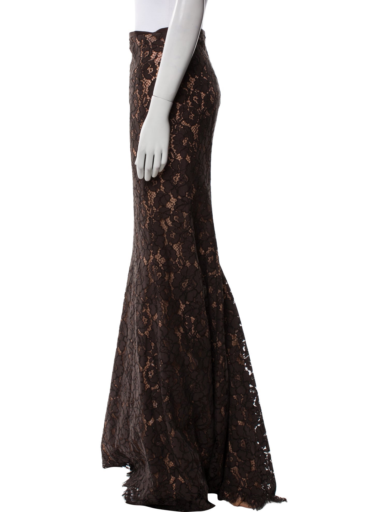 Michael Kors Collection Lace Pattern Long Skirt