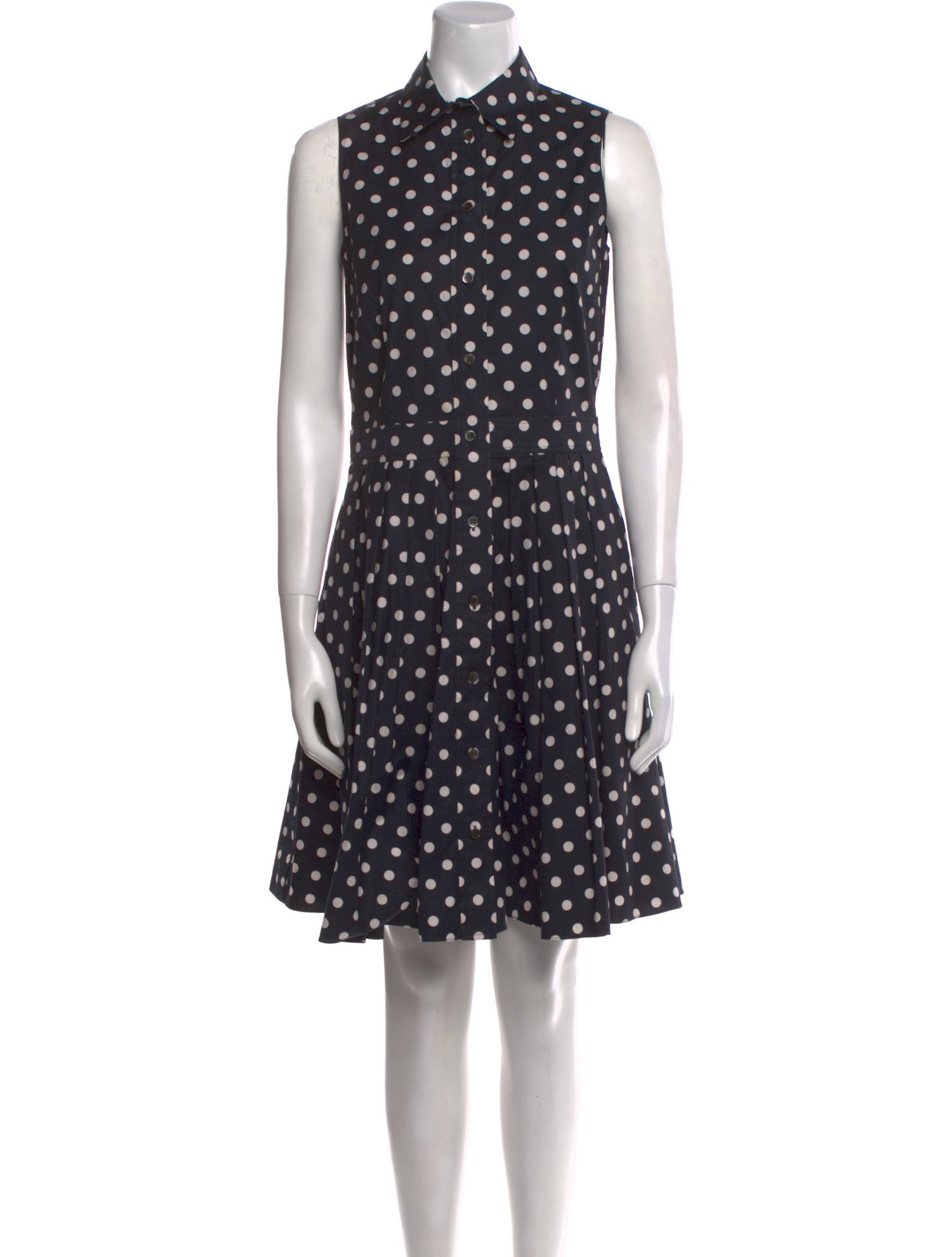 Michael Kors Collection Polka Dot Print Knee-Length Dress