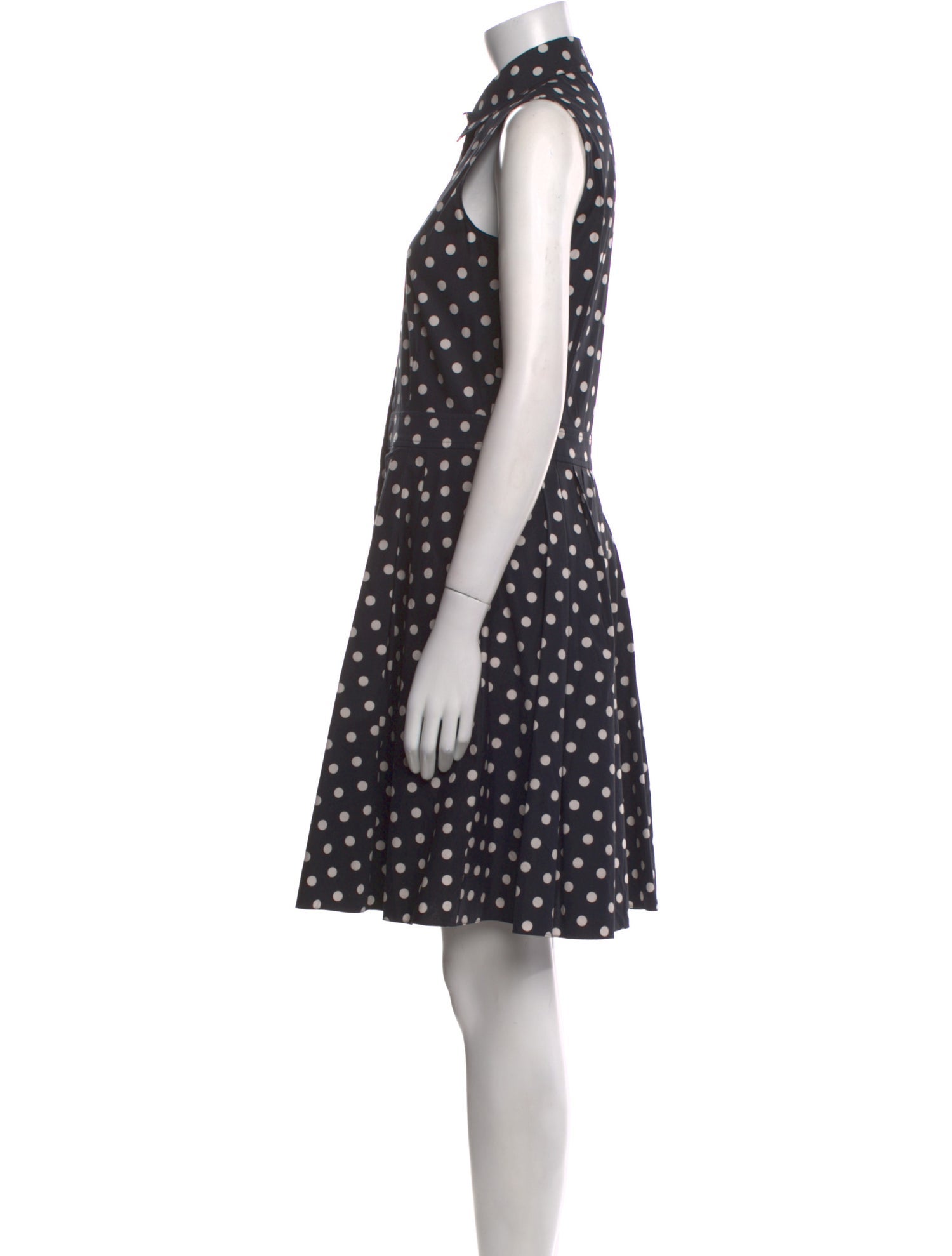 Michael Kors Collection Polka Dot Print Knee-Length Dress