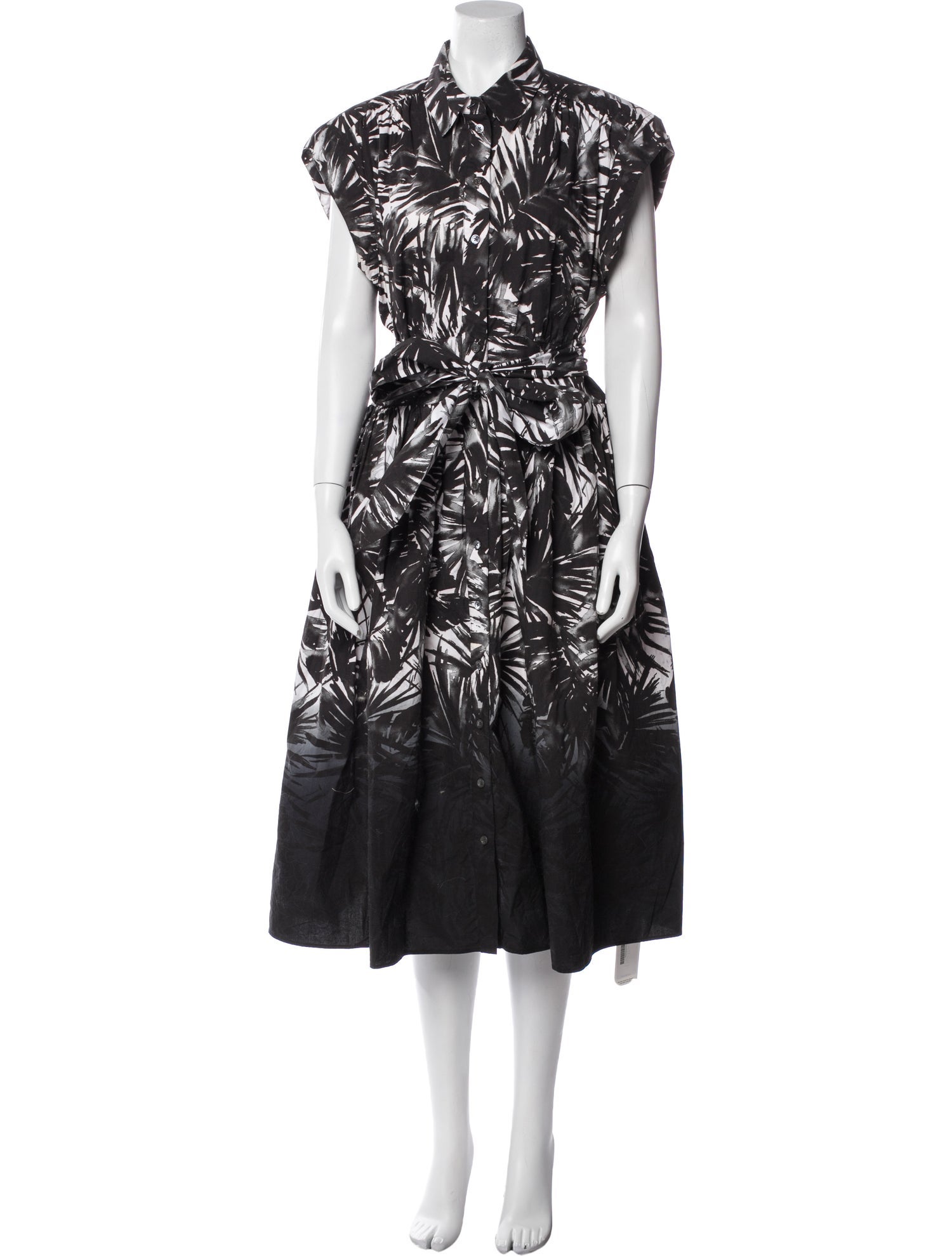 Michael Kors Collection Printed Midi Length Dress