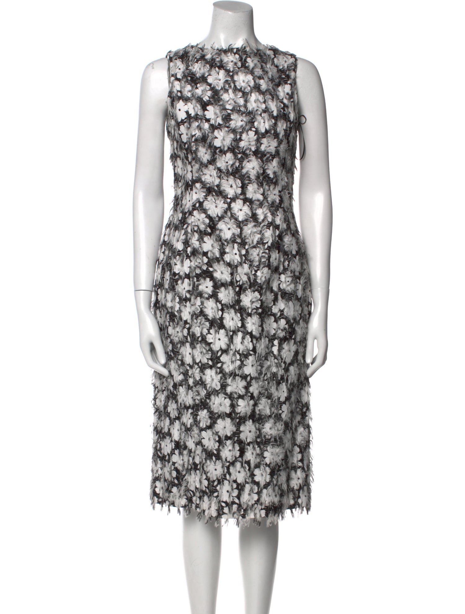 Michael Kors Collection Floral Print Midi Length Dress