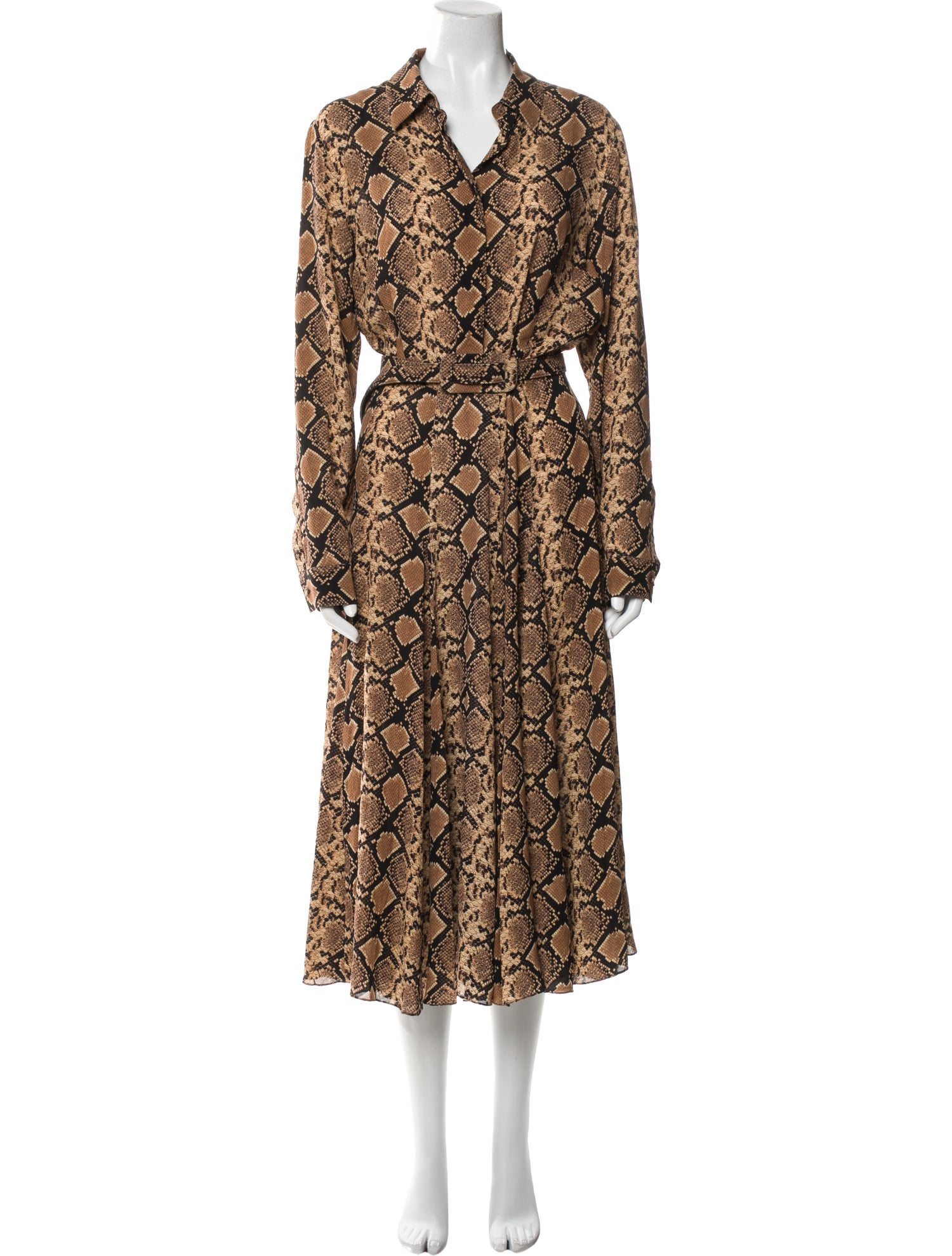 Michael Kors Collection Animal Print Long Dress