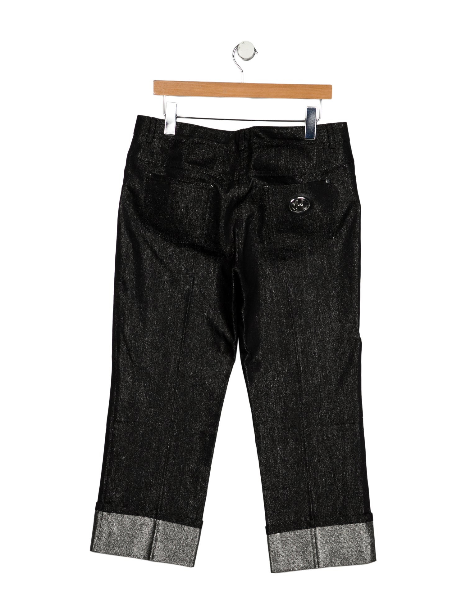 Michael Kors Collection Mid-Rise Wide Leg Jeans