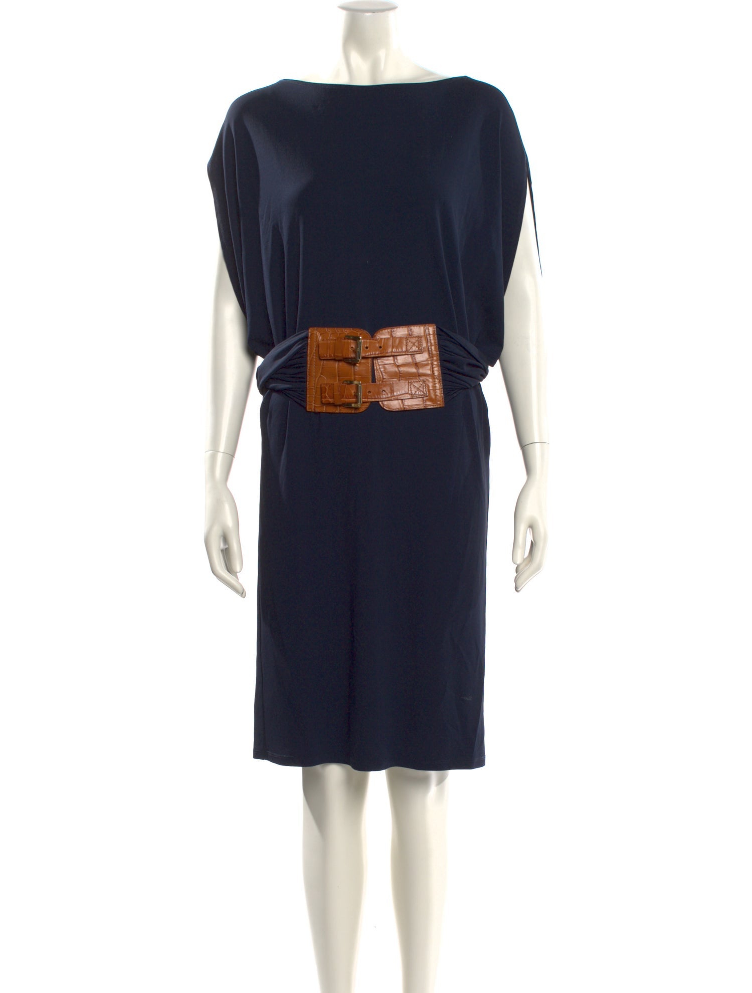 Michael Kors Collection Bateau Neckline Mini Dress