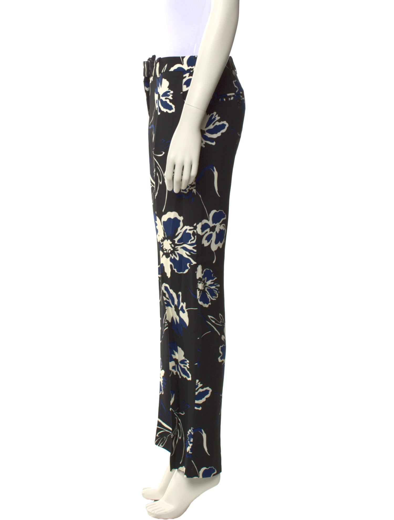 Michael Kors Collection Floral Print Straight Leg Pants