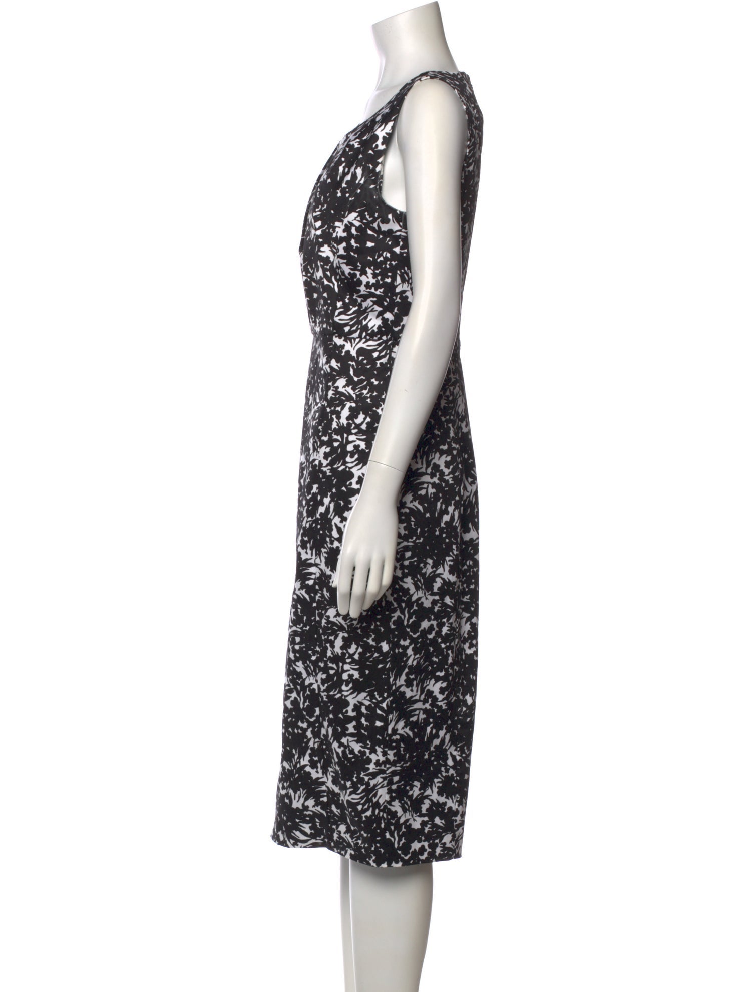 Michael Kors Collection Printed Midi Length Dress