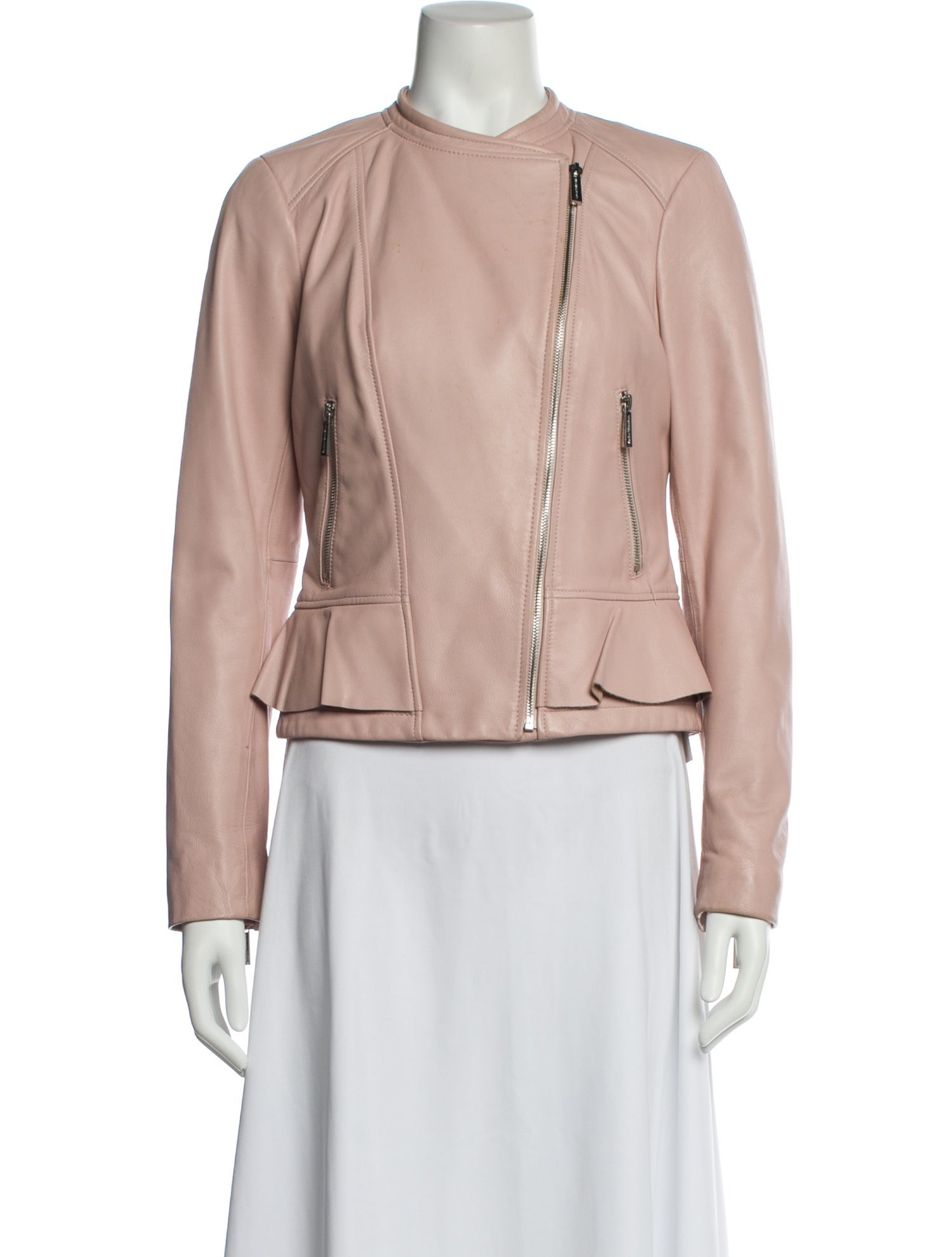 Michael Kors Collection Leather Biker Jacket