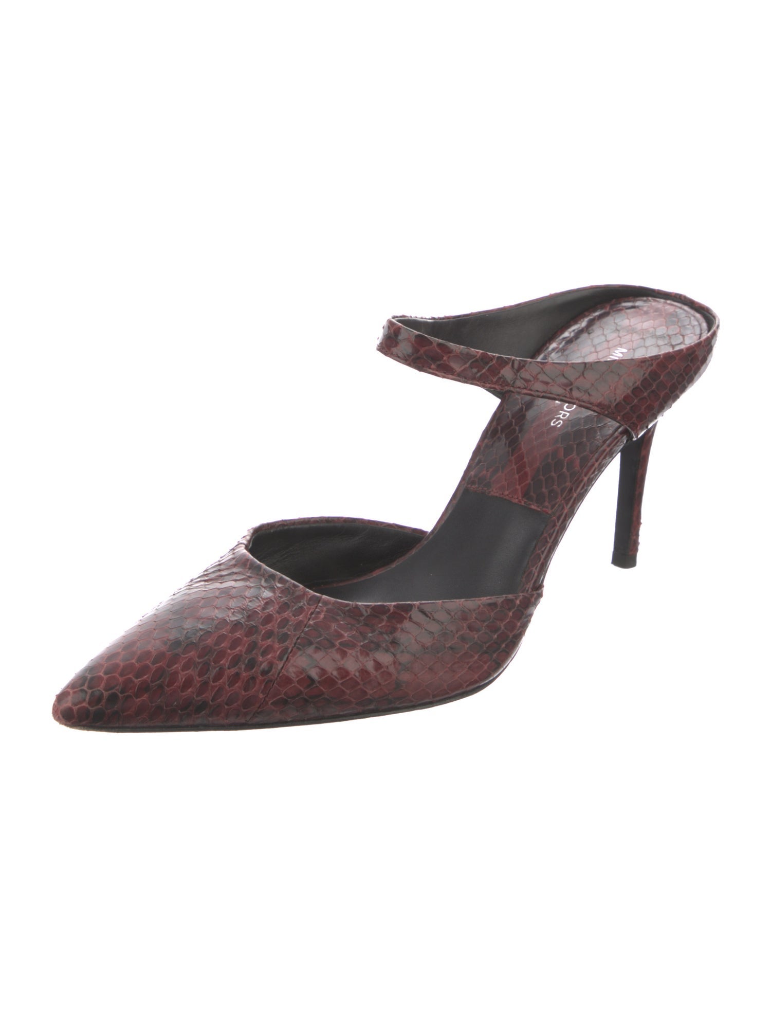 Michael Kors Collection Leather Animal Print Mules