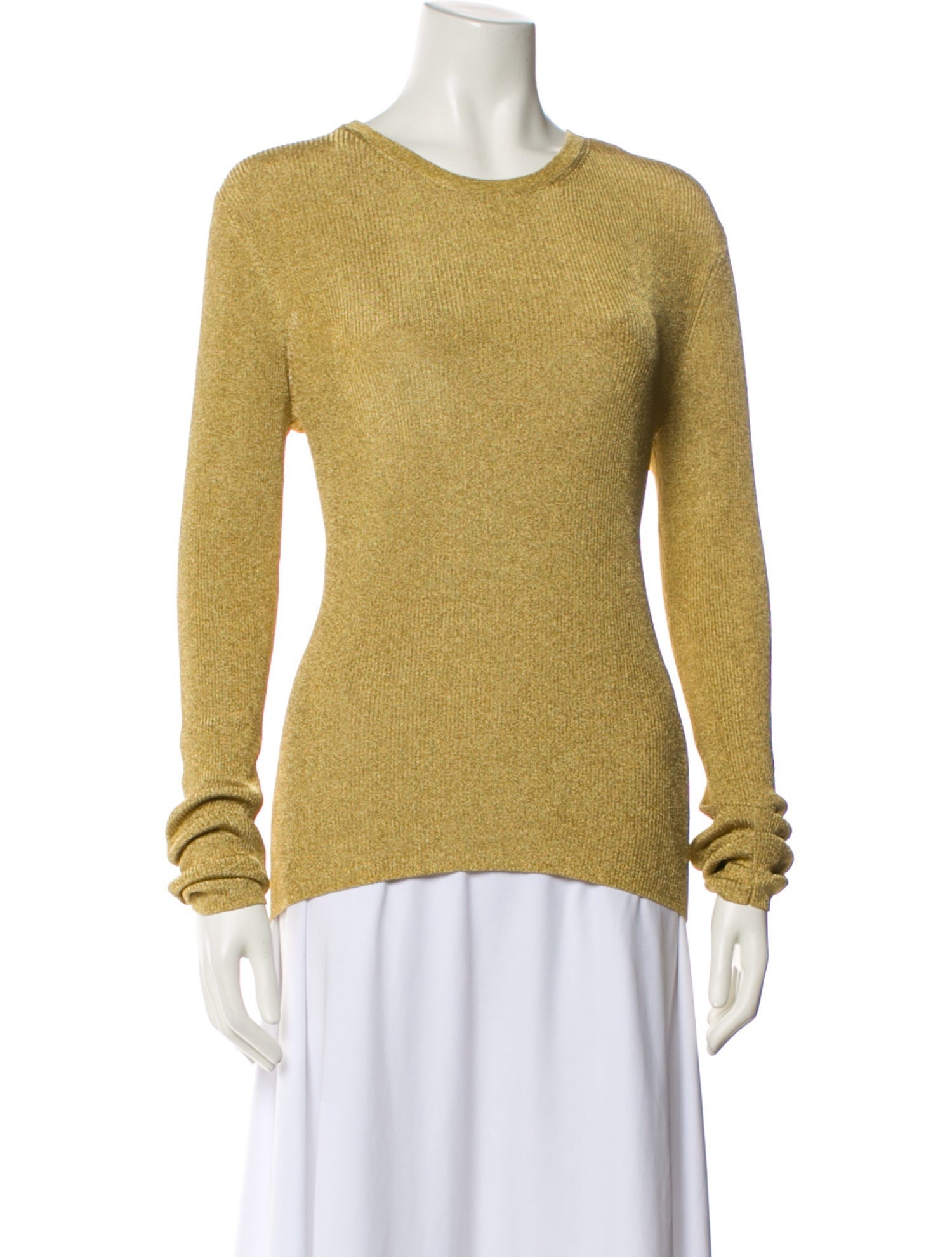 Michael Kors Collection Bateau Neckline Long Sleeve Top
