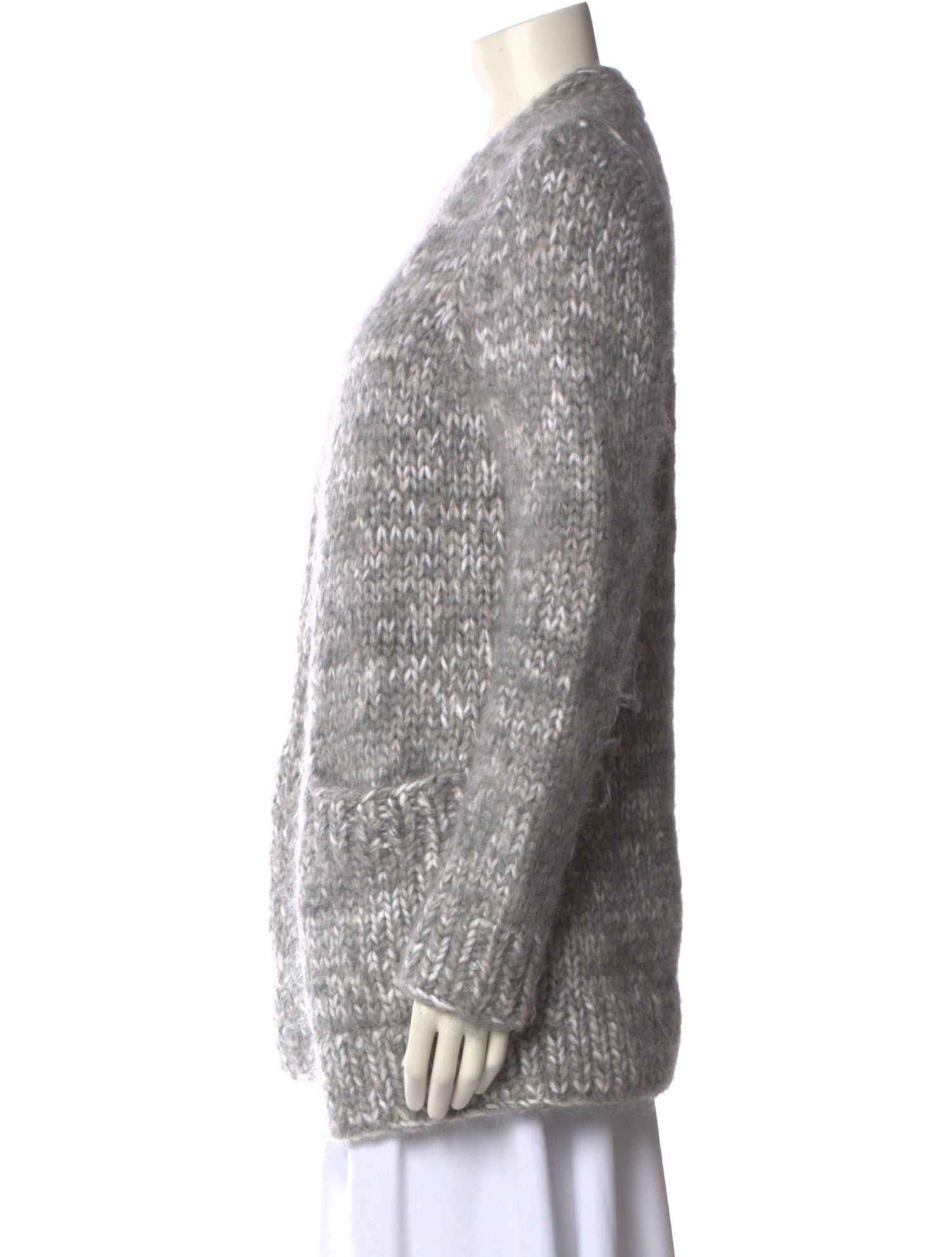 Michael Kors Collection Printed V-Neck Sweater