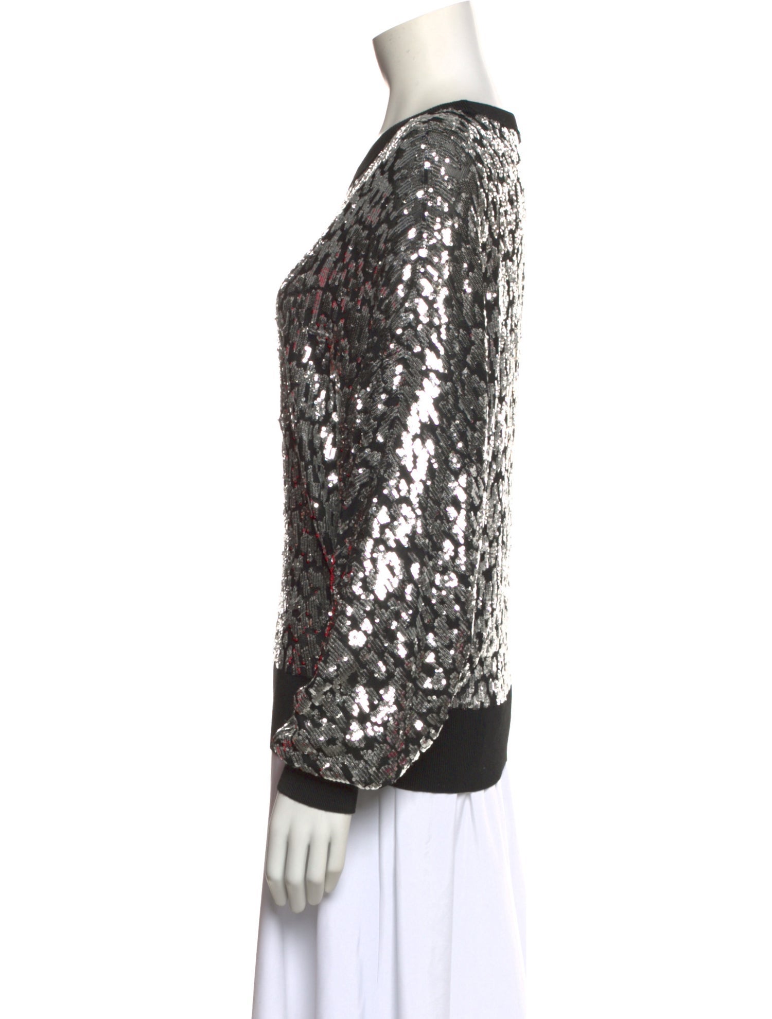 Michael Kors Collection Crew Neck Long Sleeve Sweatshirt