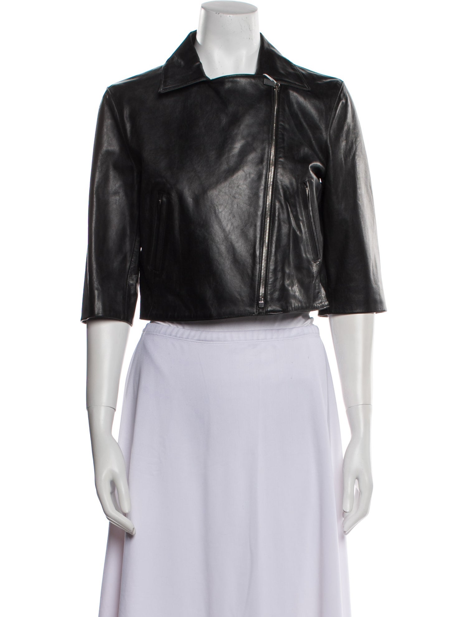 Michael Kors Collection Leather Biker Jacket