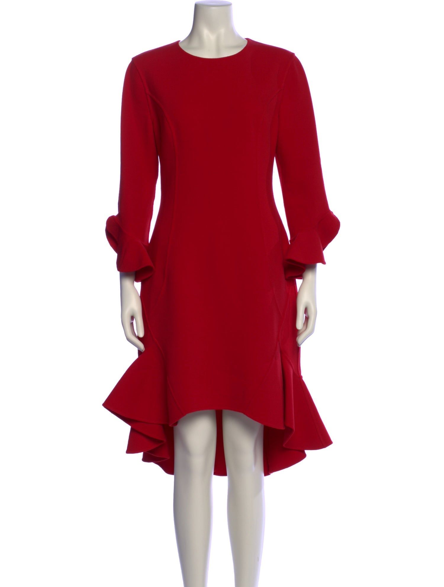 Michael Kors Collection Virgin Wool Midi Length Dress