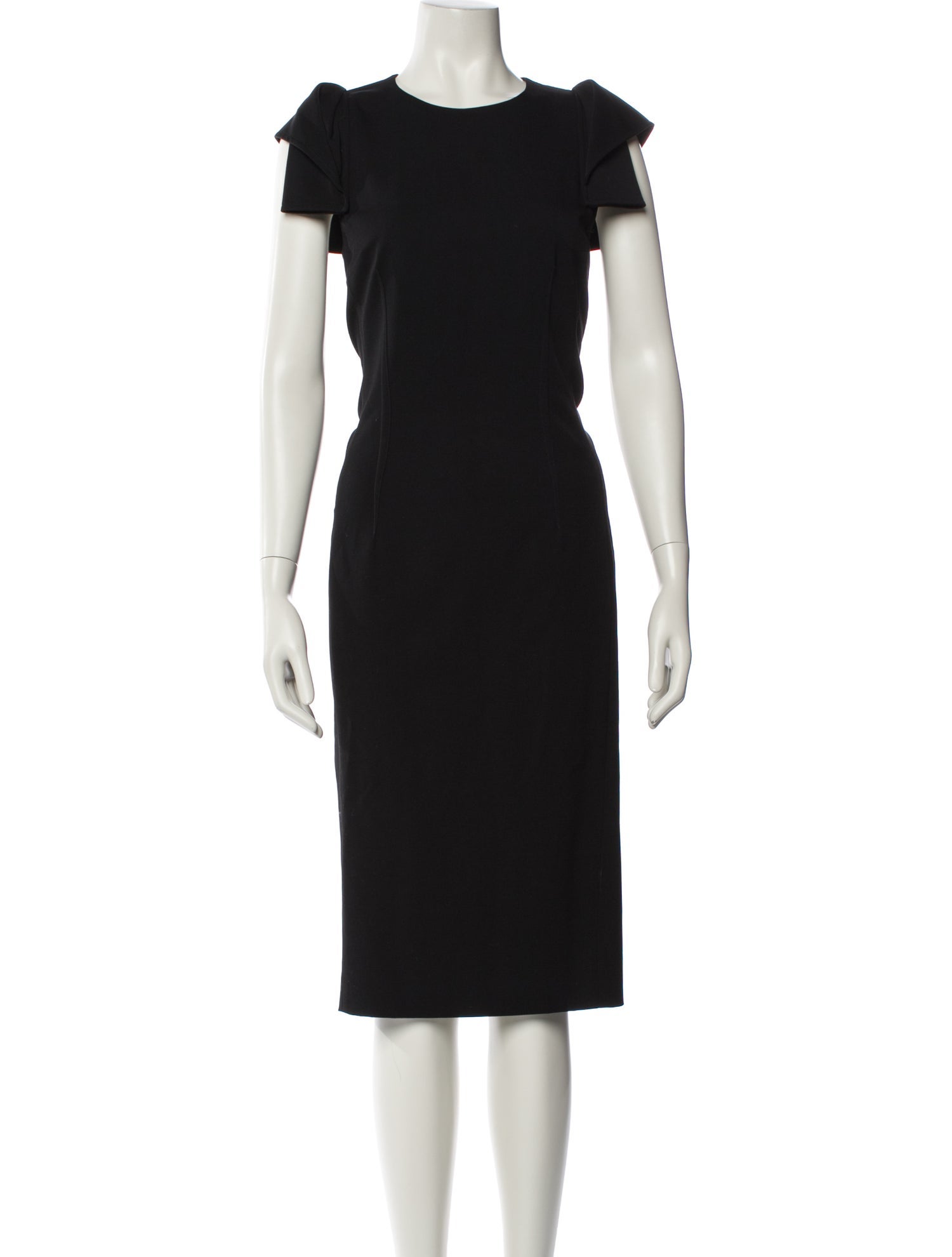 Michael Kors Collection Virgin Wool Midi Length Dress