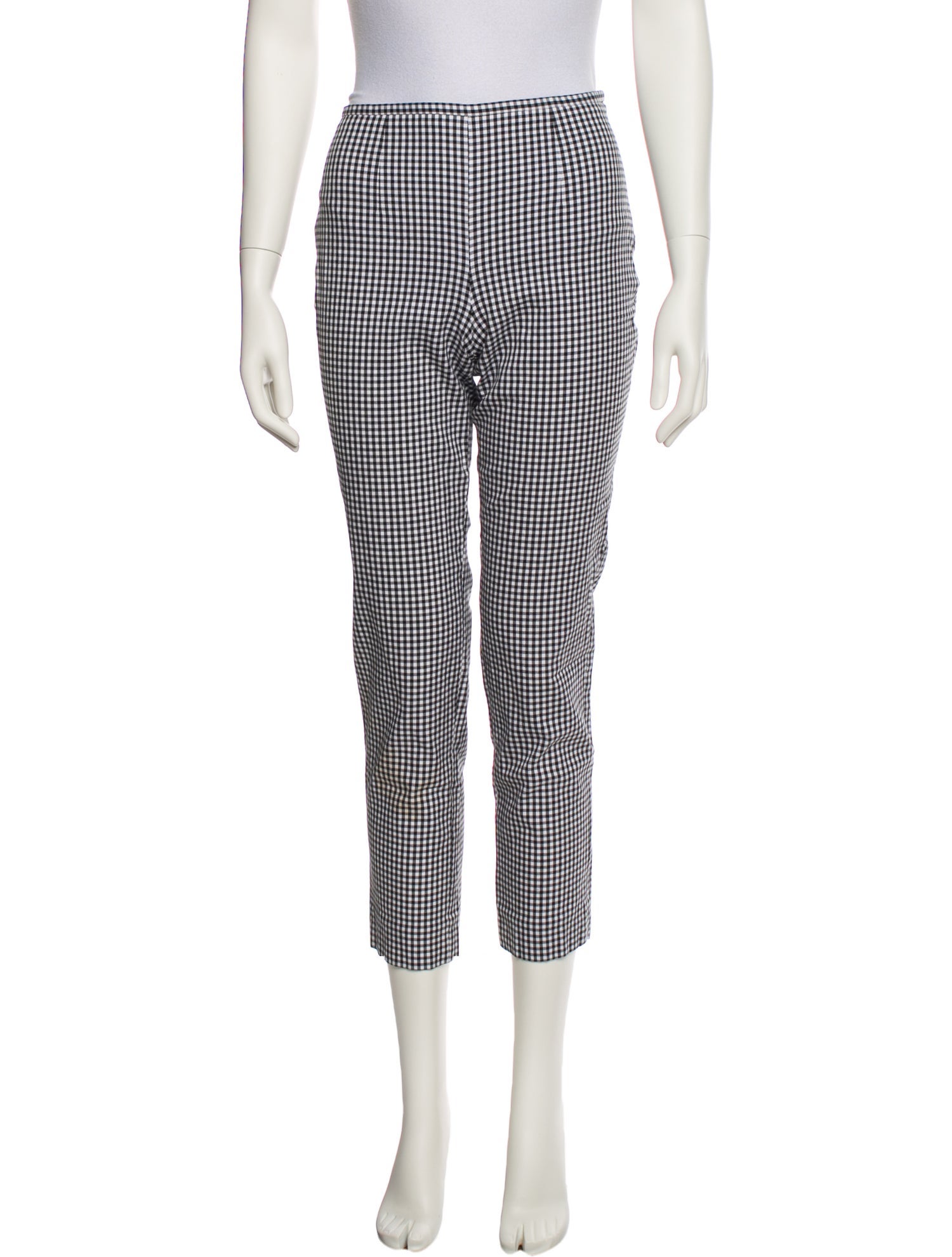 Michael Kors Collection Plaid Print Straight Leg Pants
