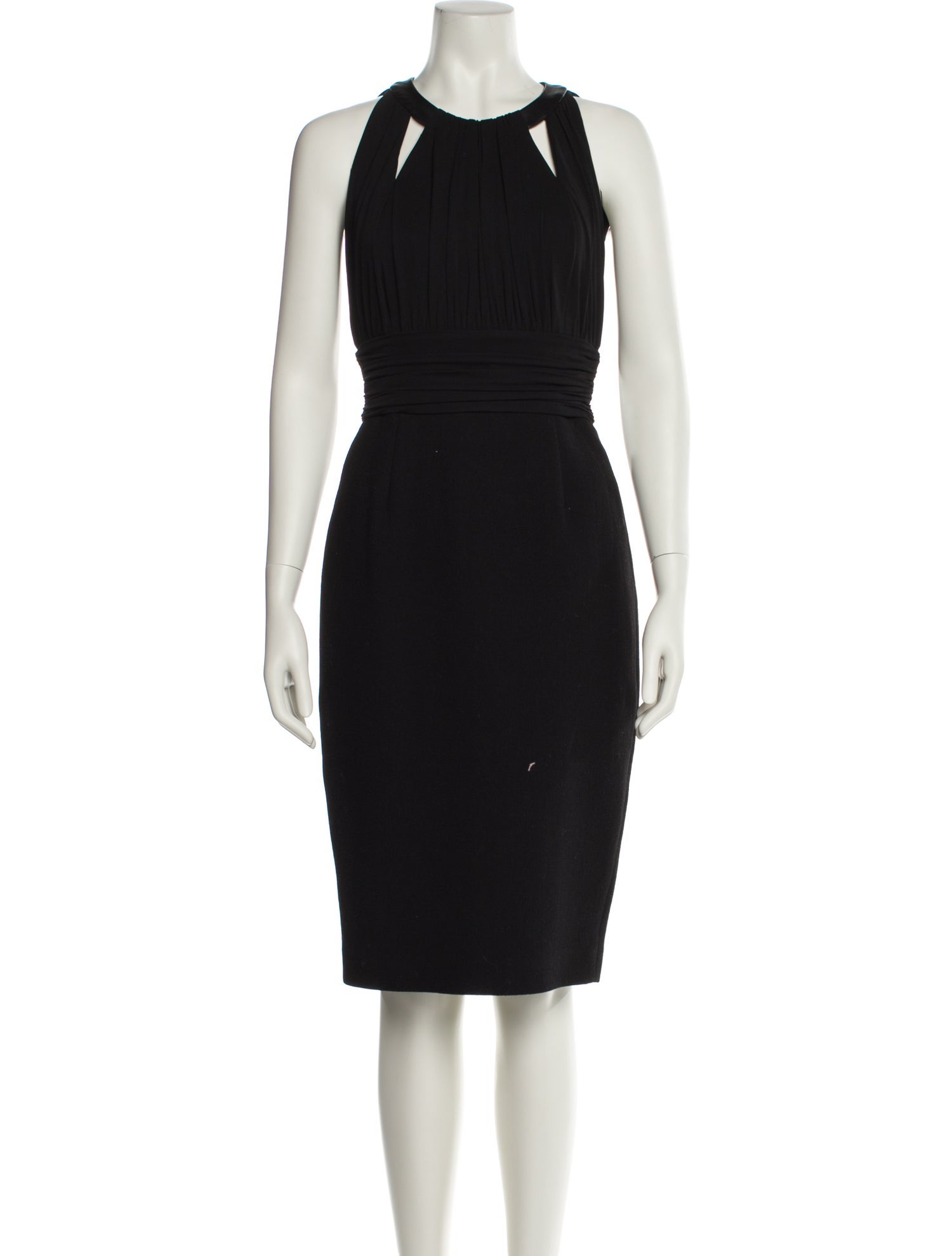 Michael Kors Collection Virgin Wool Midi Length Dress