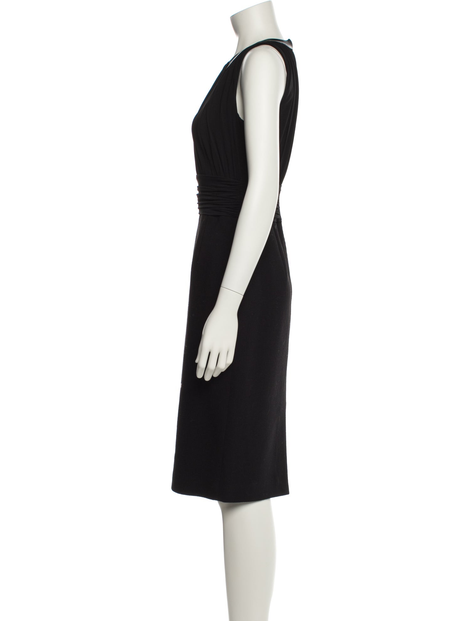 Michael Kors Collection Virgin Wool Midi Length Dress