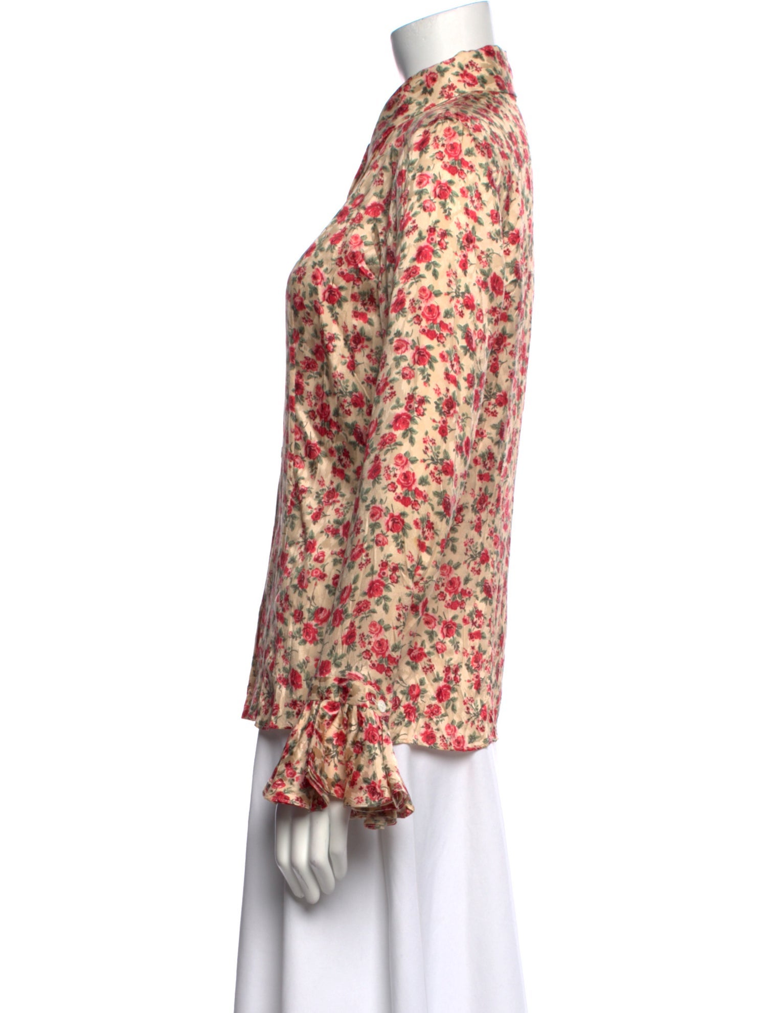 Michael Kors Collection Silk Floral Print Blouse