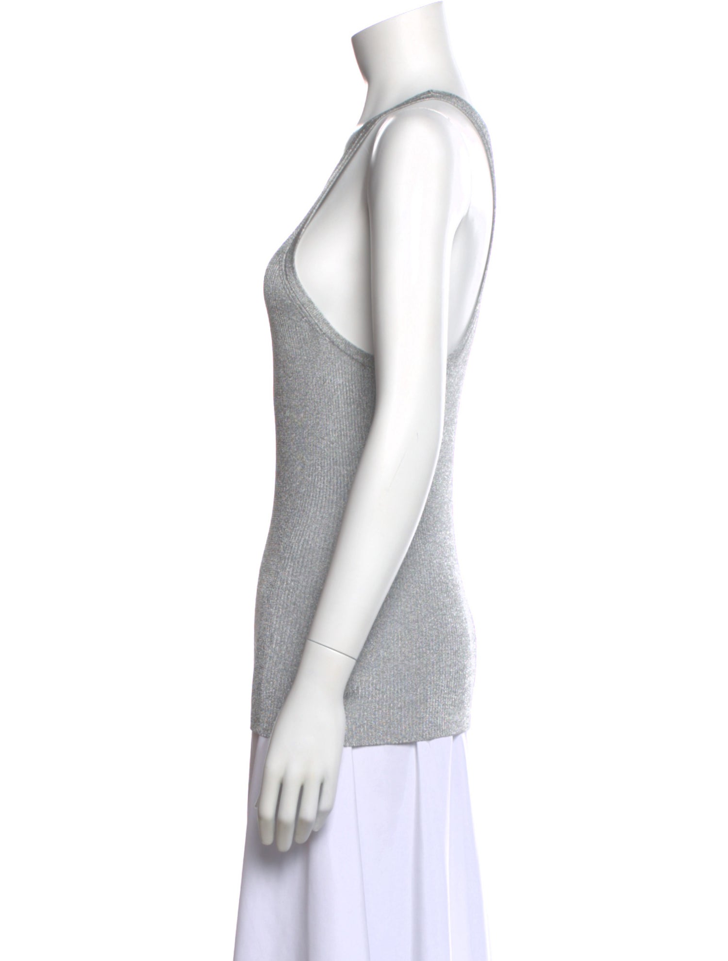 Michael Kors Collection Scoop Neck Sleeveless Top