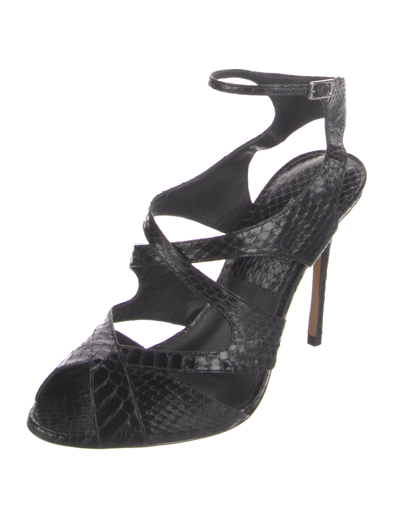 Michael Kors Collection Snakeskin Slingback Sandals