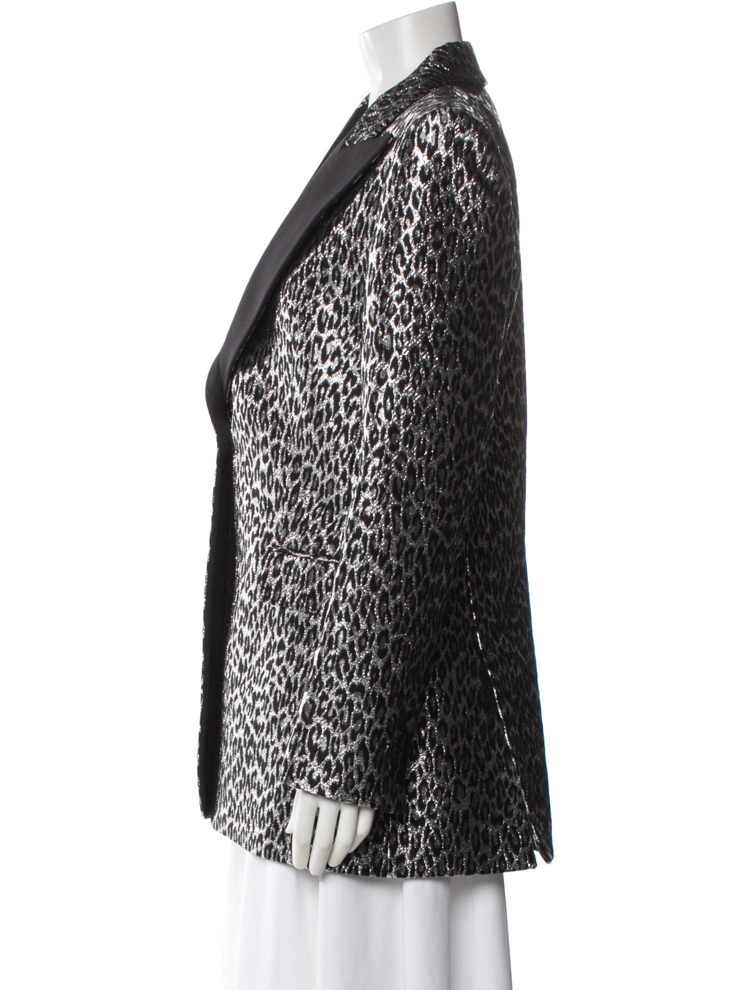 Michael Kors Collection Wool Animal Print Blazer
