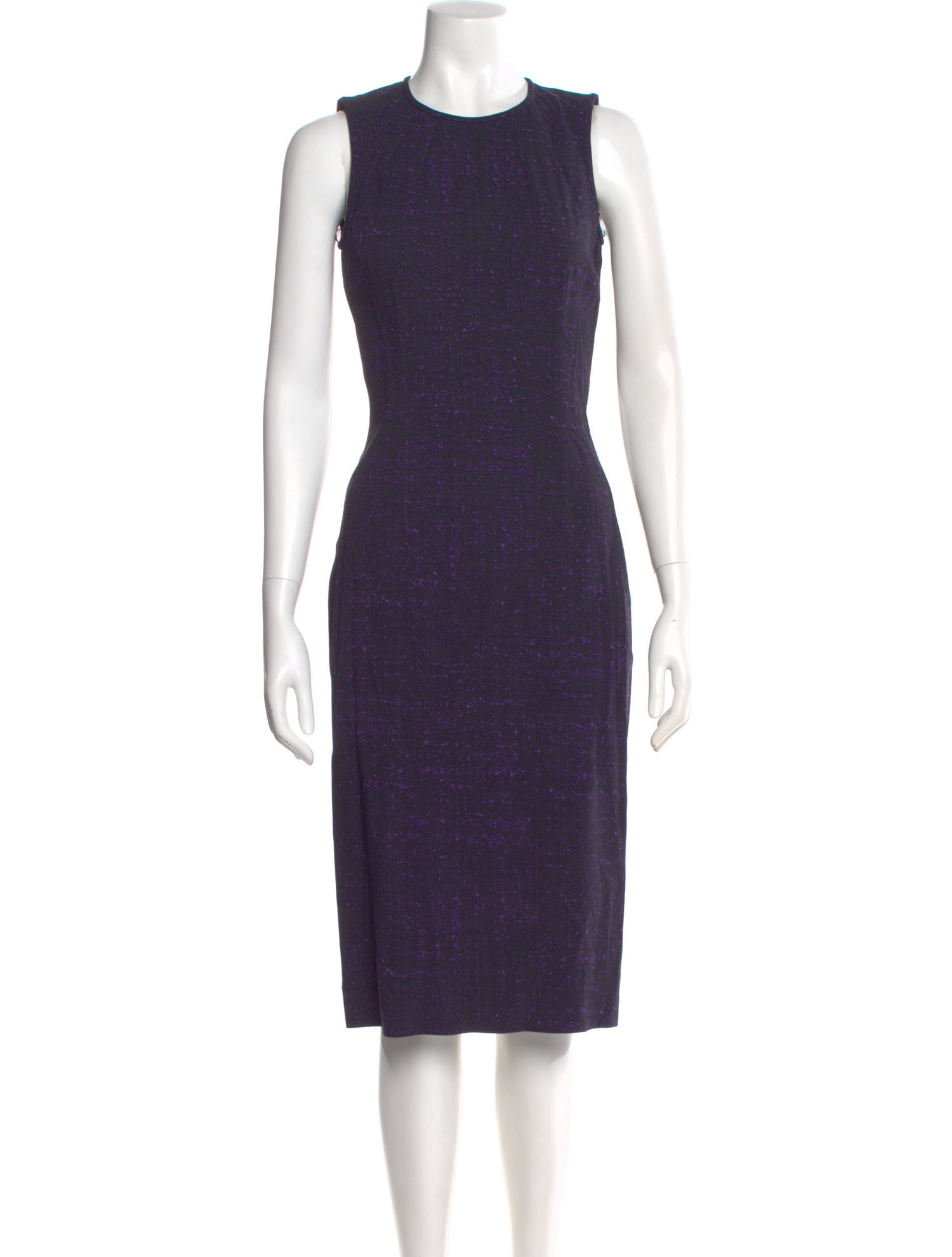 Michael Kors Collection Crew Neck Midi Length Dress