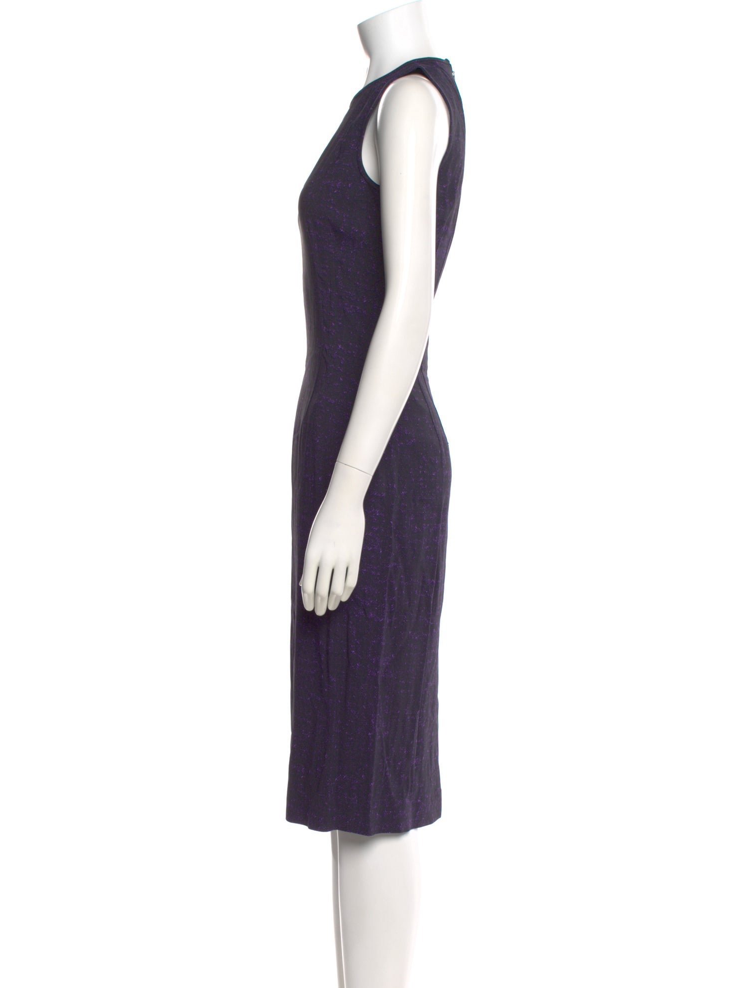 Michael Kors Collection Crew Neck Midi Length Dress