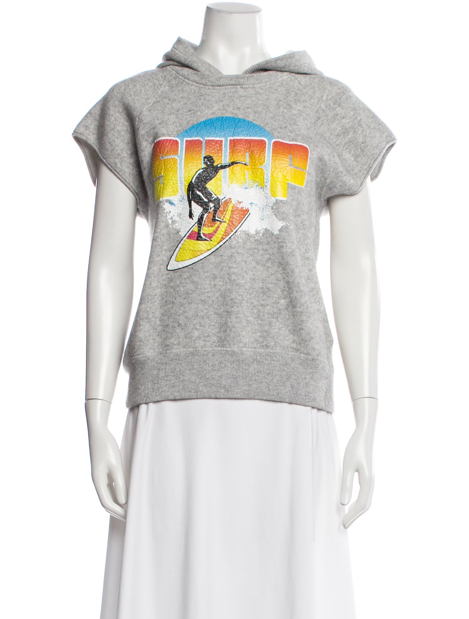 Michael Kors Collection Graphic Print Crew Neck Hoodie