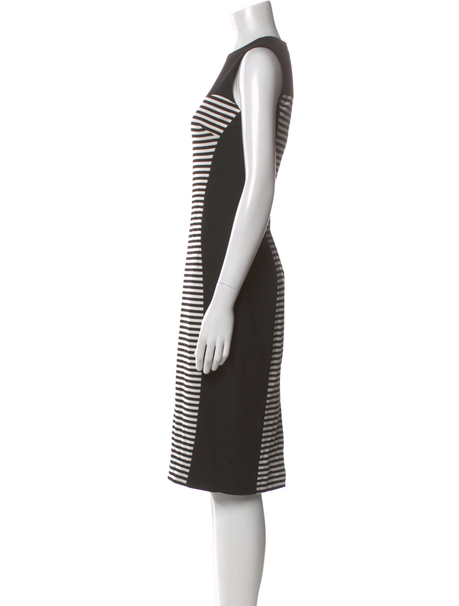 Michael Kors Collection Striped Midi Length Dress