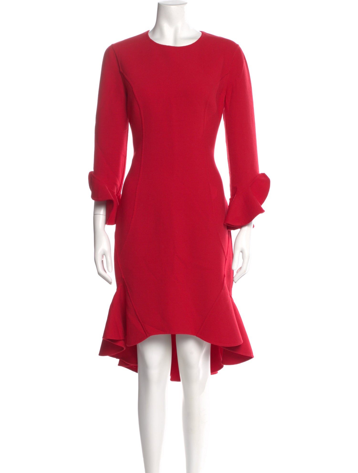 Michael Kors Collection Virgin Wool Midi Length Dress