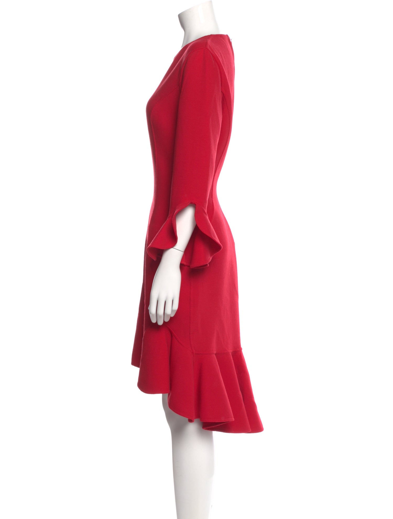Michael Kors Collection Virgin Wool Midi Length Dress